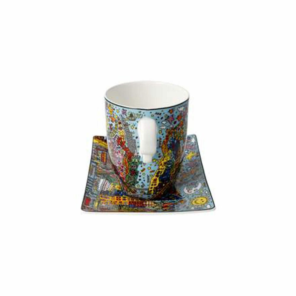Goebel Tasse mit Untertasse Rizzi - Remenber those Cool Coal Da, Fine Bone China