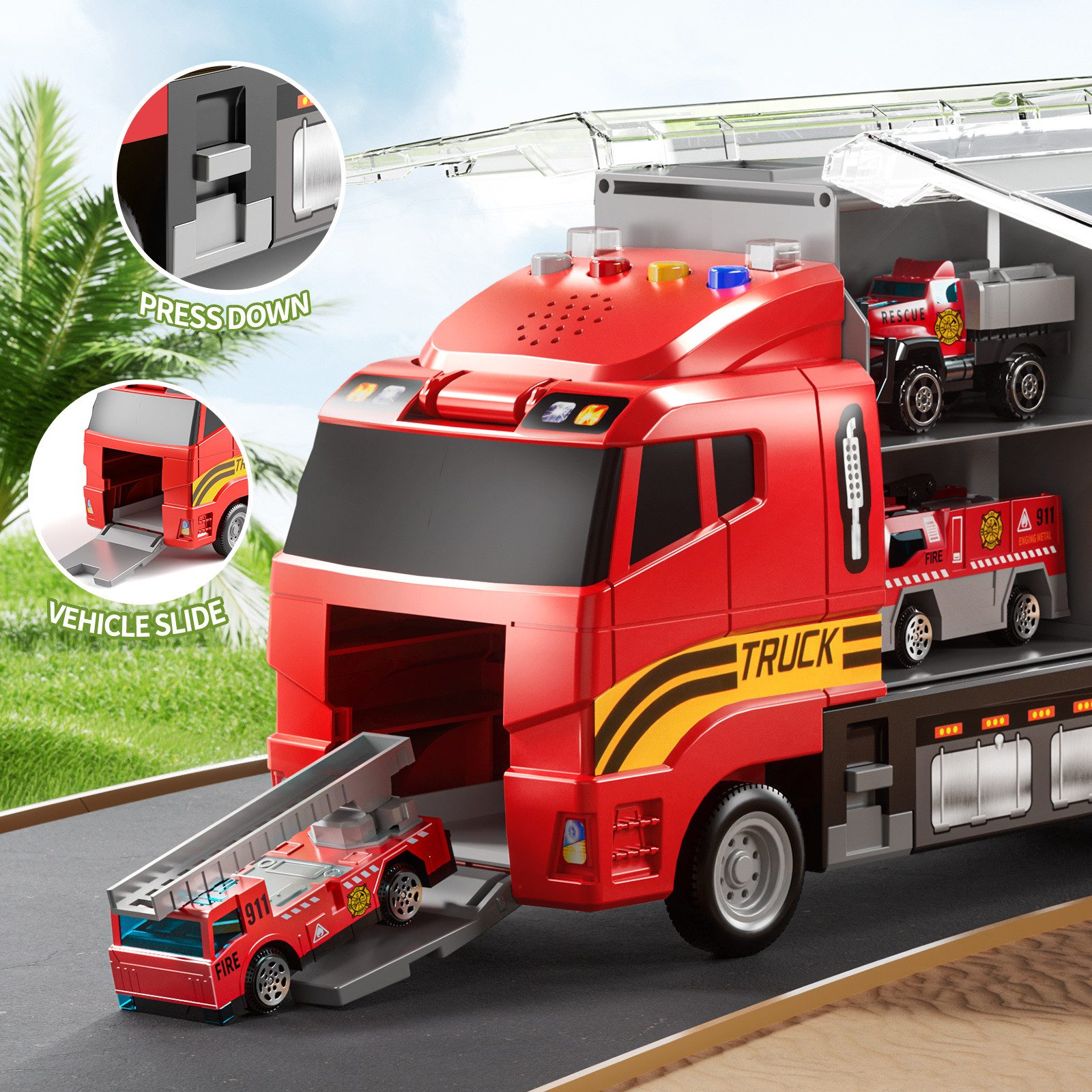 TEMI Spielzeug-Auto Kleinkind Spielzeug Legierung Metall Notfall Fahrzeug T günstig online kaufen