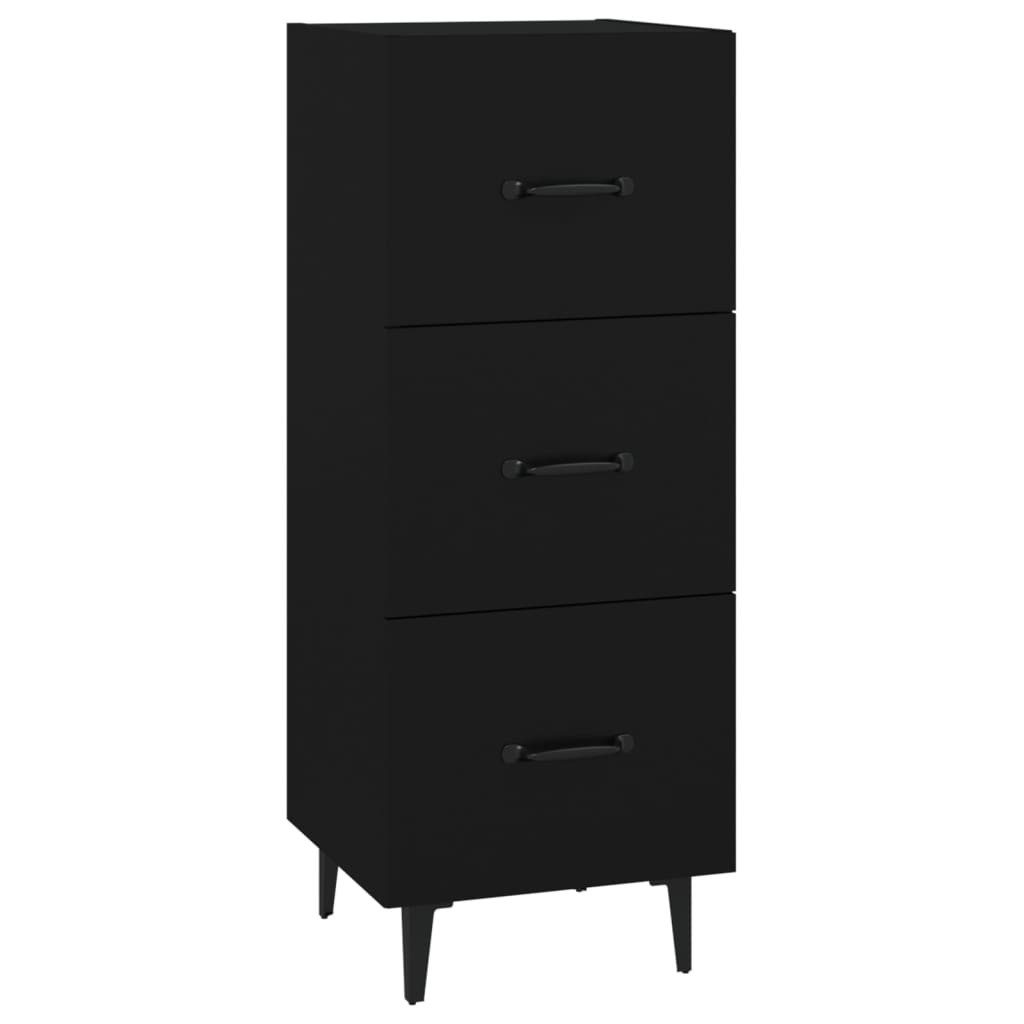 Sideboard Sideboard Schwarz 34,5x34x90 cm Holzwerkstoff
