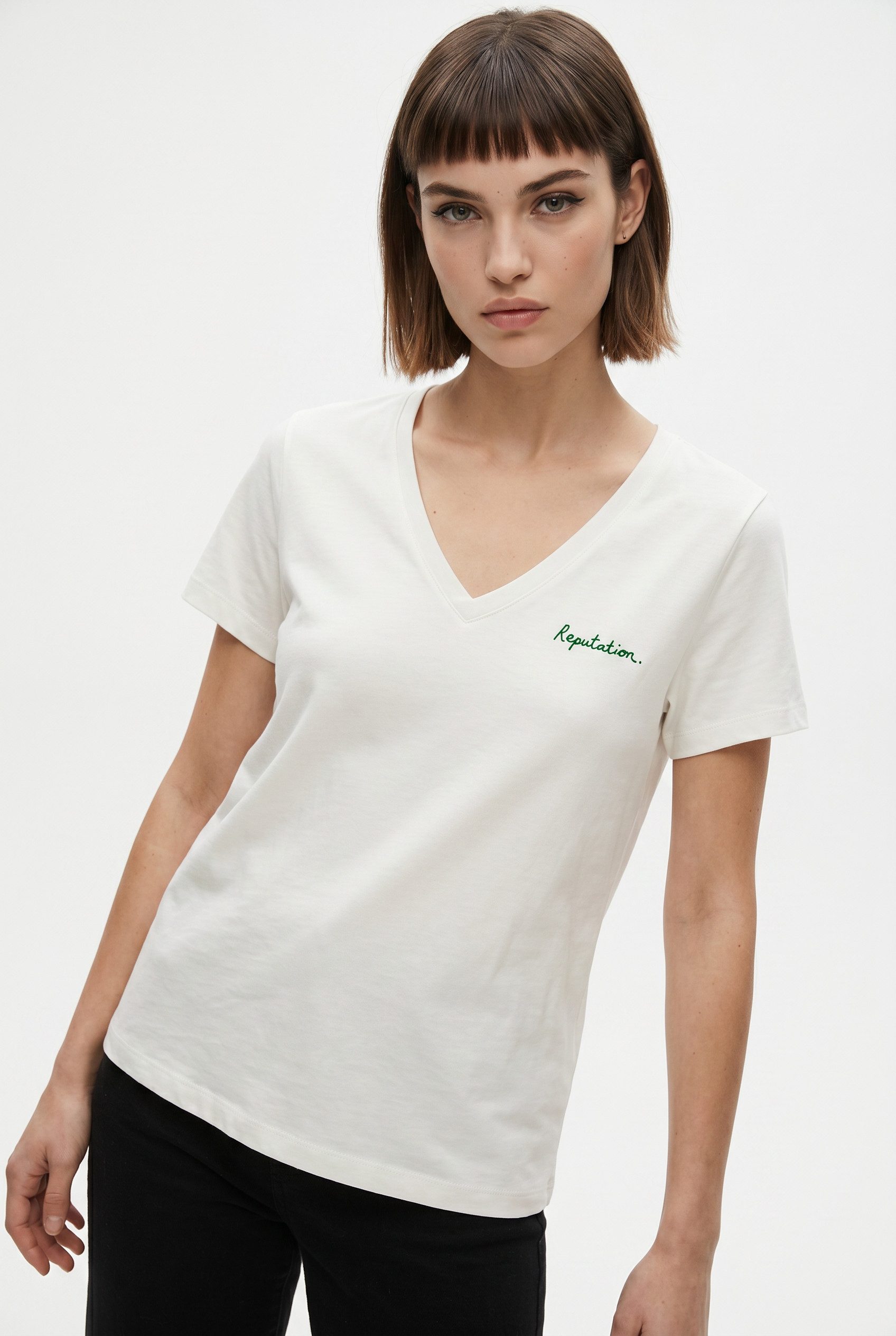 Vero Moda Kurzarmshirt VMVIOLA VENESSA SS TOP BOX JRS mit Print