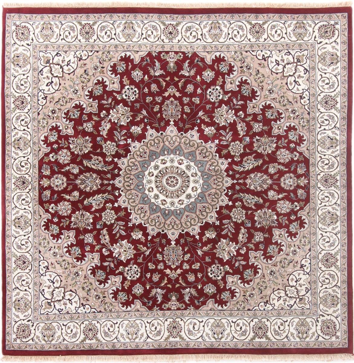 Orientteppich Indo Keshan 198x200 Handgeknüpfter Orientteppich Quadratisch, Nain Trading, rechteckig, Höhe: 12 mm