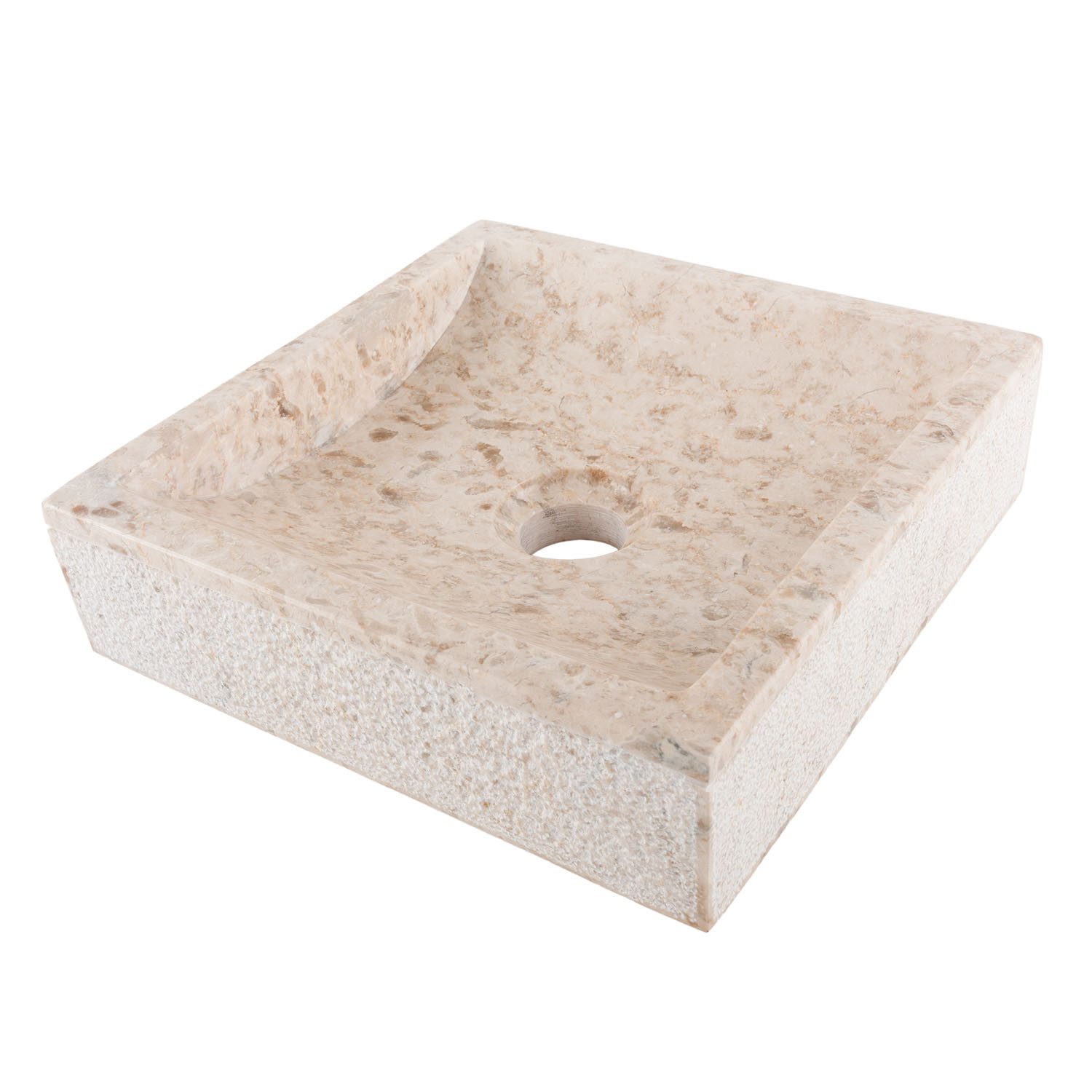 wohnfreuden Aufsatzwaschbecken Marmor Steinwaschbecken MINI PERAHU 30 cm, 7_101561