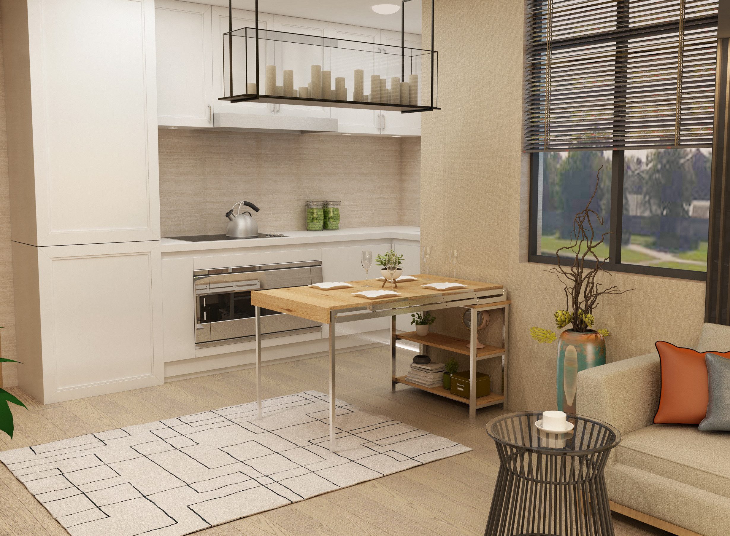 Multimo Klapptisch Multimo RACKET 2-in-1 Regal-Esstisch