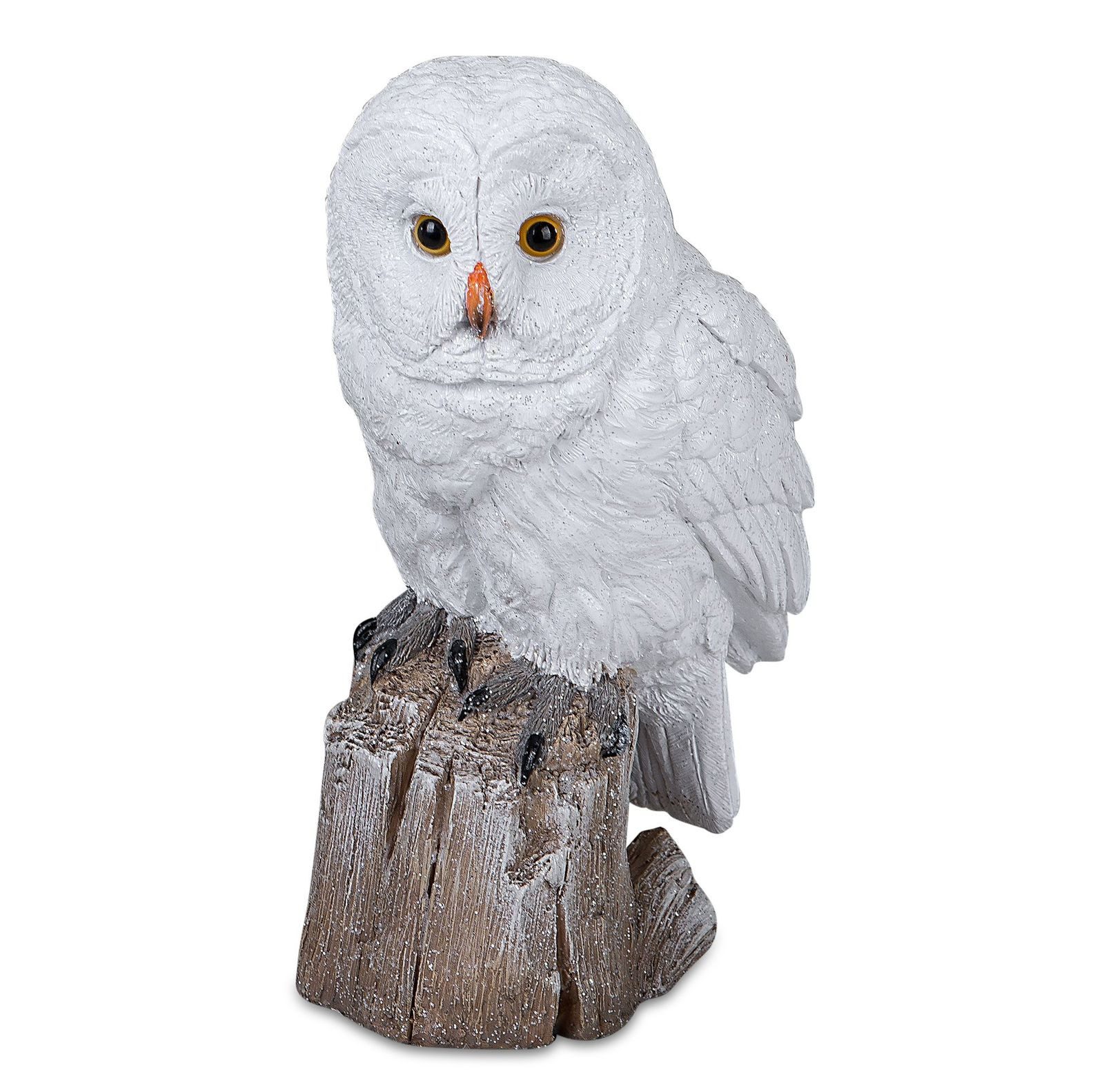 formano Dekofigur Eule auf Baumstamm 23 cm Deko Figur Winterdeko Dekofigur