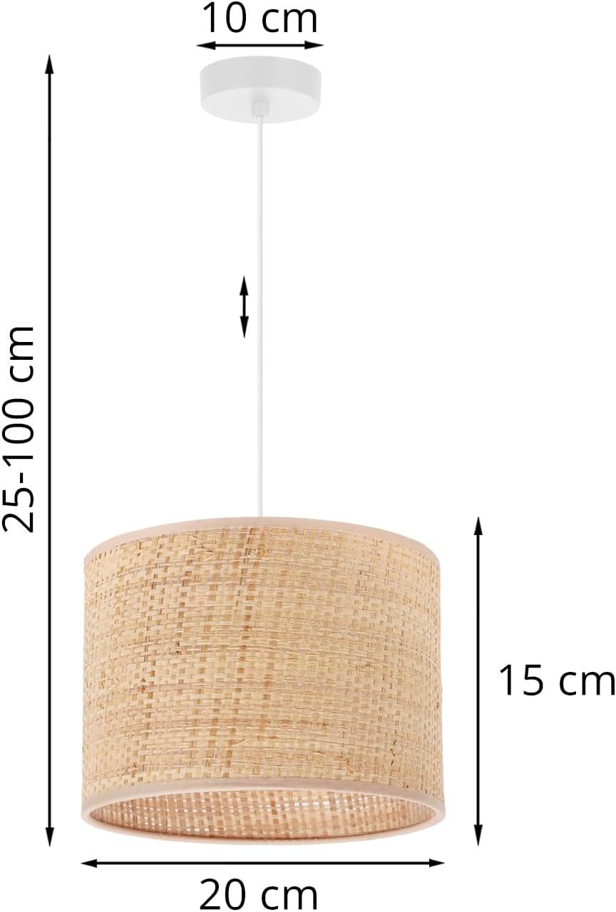 Light Home LH Pendelleuchte Hängelampe RATTAN günstig online kaufen