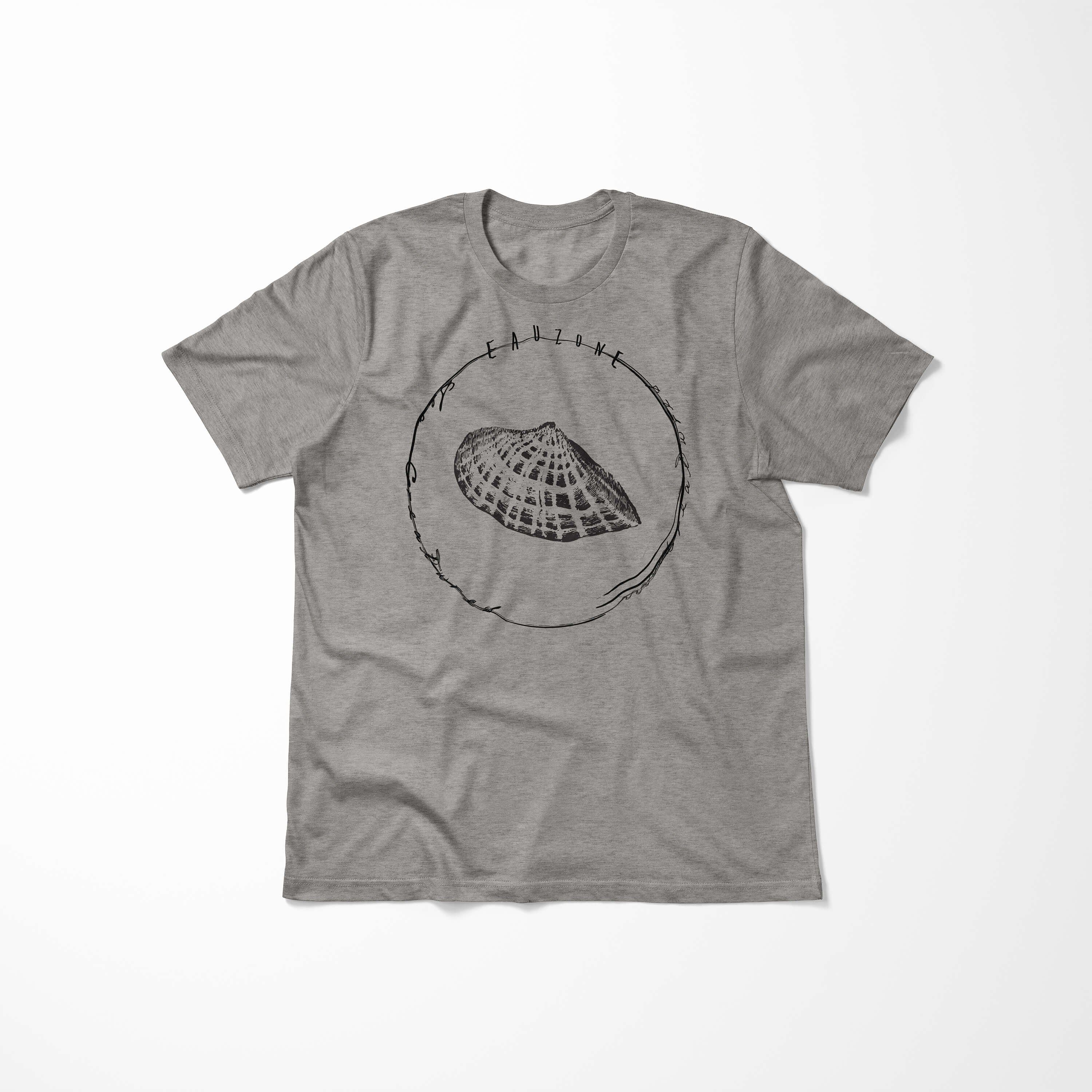Sinus Art Serie: Ash Tiefsee Fische - Schnitt / feine Struktur Sea sportlicher T-Shirt Sea Creatures, und T-Shirt 033