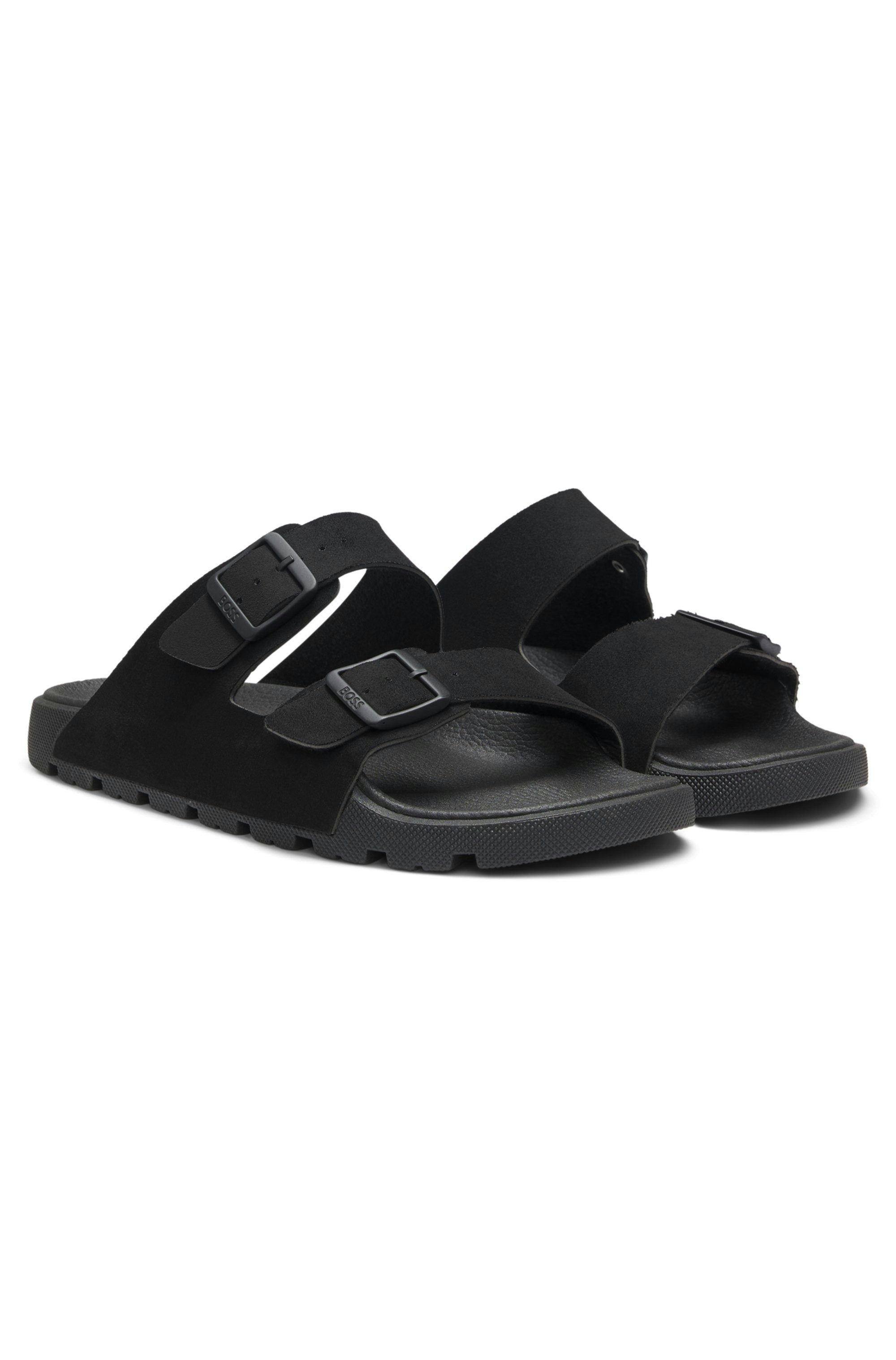 BOSS Pantolette Men's Mules, Sommerschuh, Strandschuh, Hauschuh mit zwei Schnallen