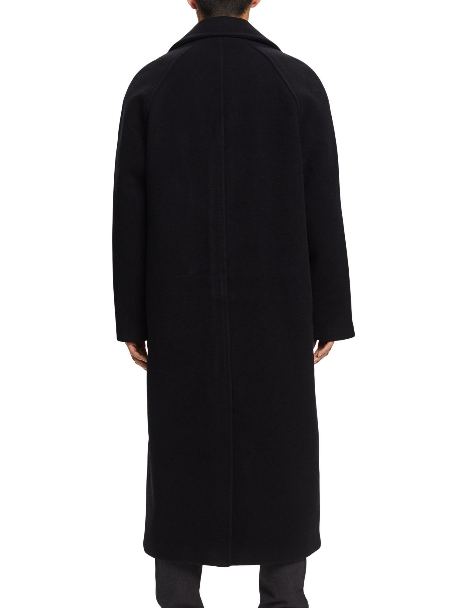 Esprit Langmantel BLACK Wollmix Mantel aus