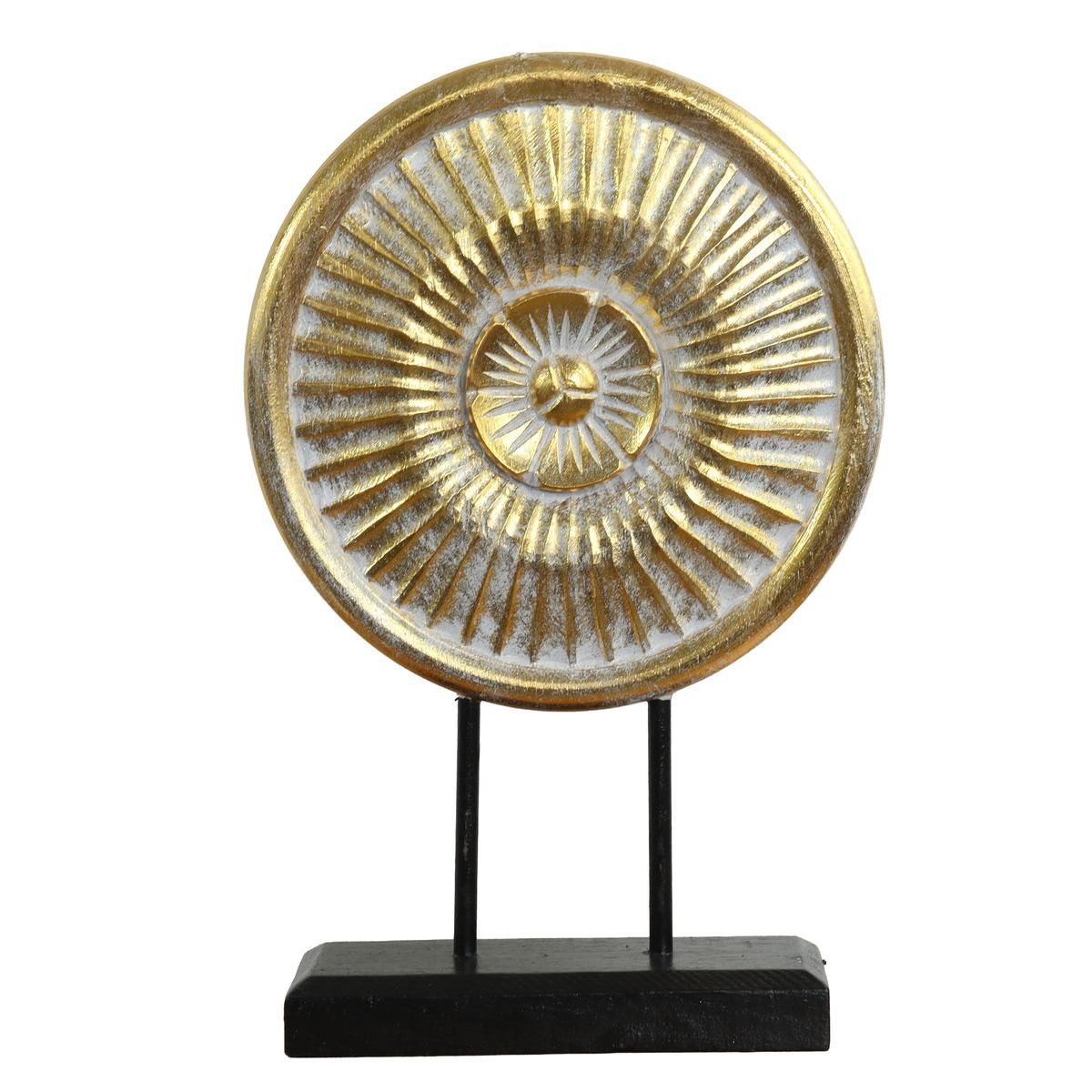 Oriental Galerie Dekofigur Goldenes Mandala Symbol Skulptur auf Sockel Groß günstig online kaufen