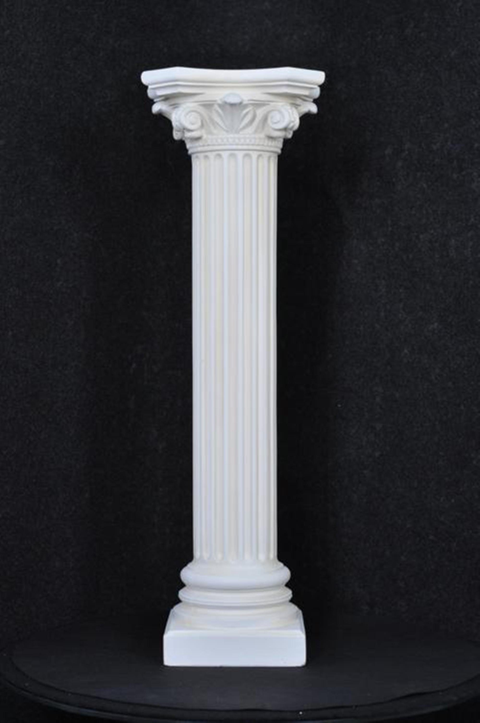 JVmoebel Skulptur Skulptur, Deko Dekoration Säulen Römische Medusa Säule Figur Marmor