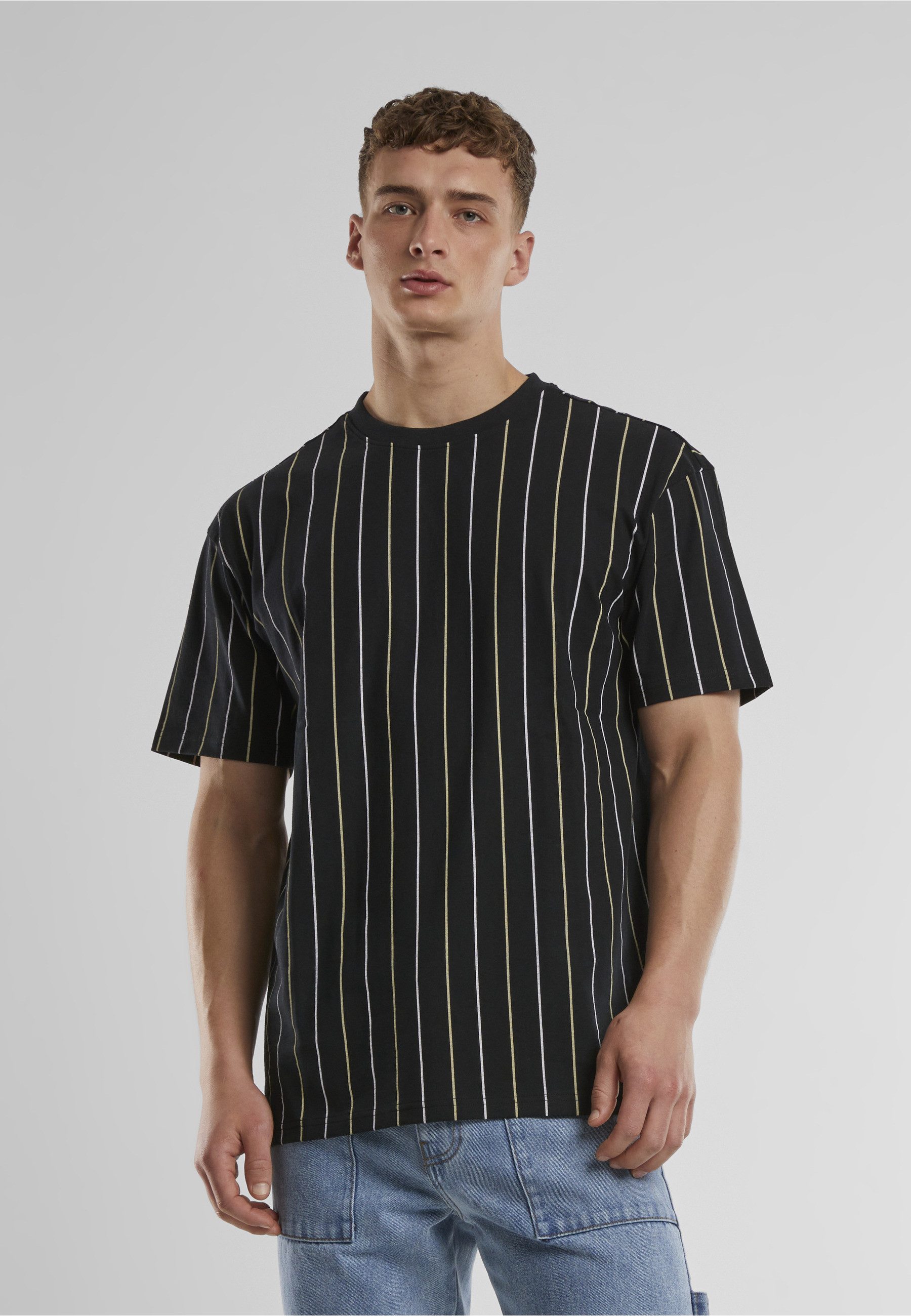 URBAN CLASSICS T-Shirt Urban Classics Printed Pinstripe Tee (1-tlg)