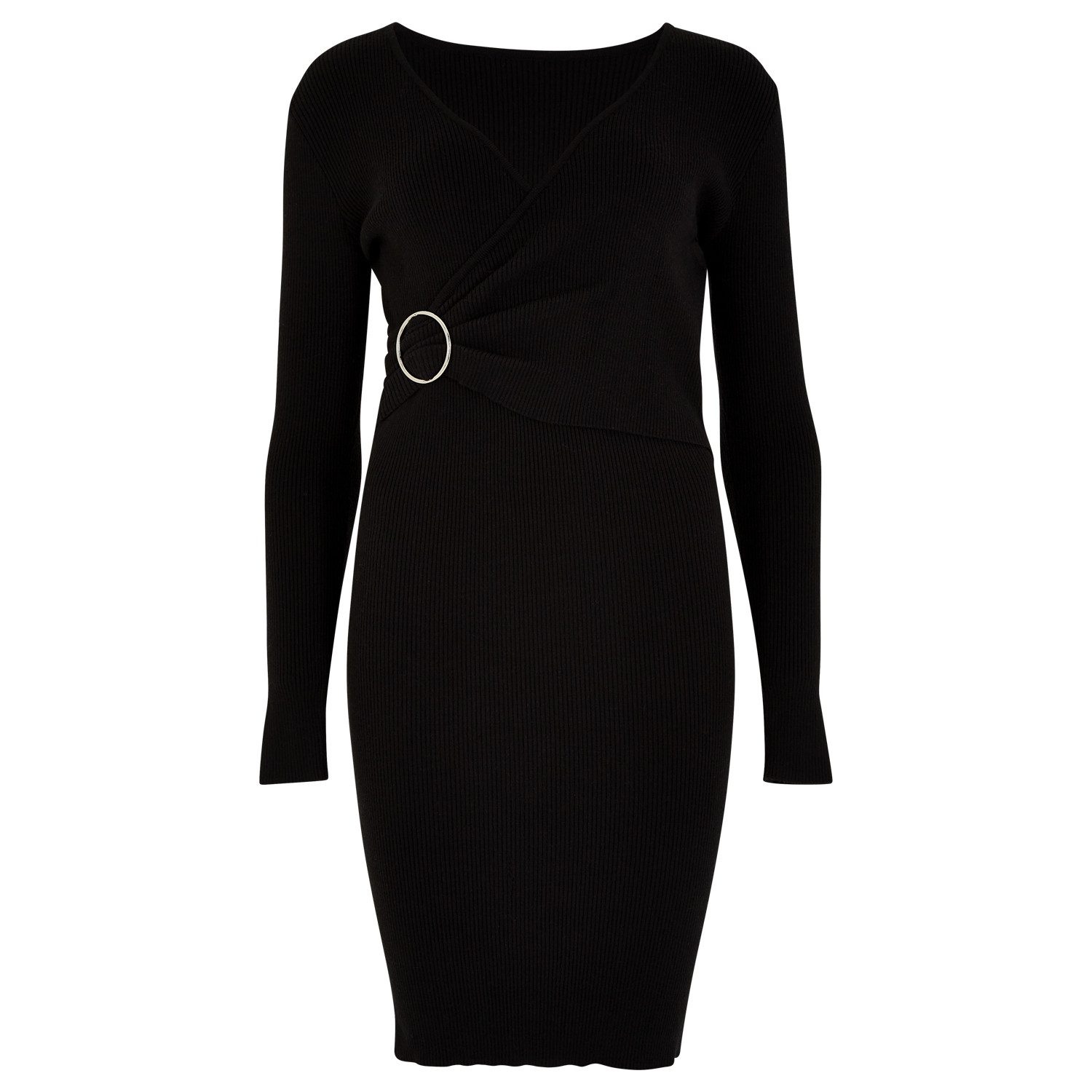 Apricot Strickkleid Wickeloptik-Minikleid, (1-tlg., Stoffgürtel) mit günstig online kaufen