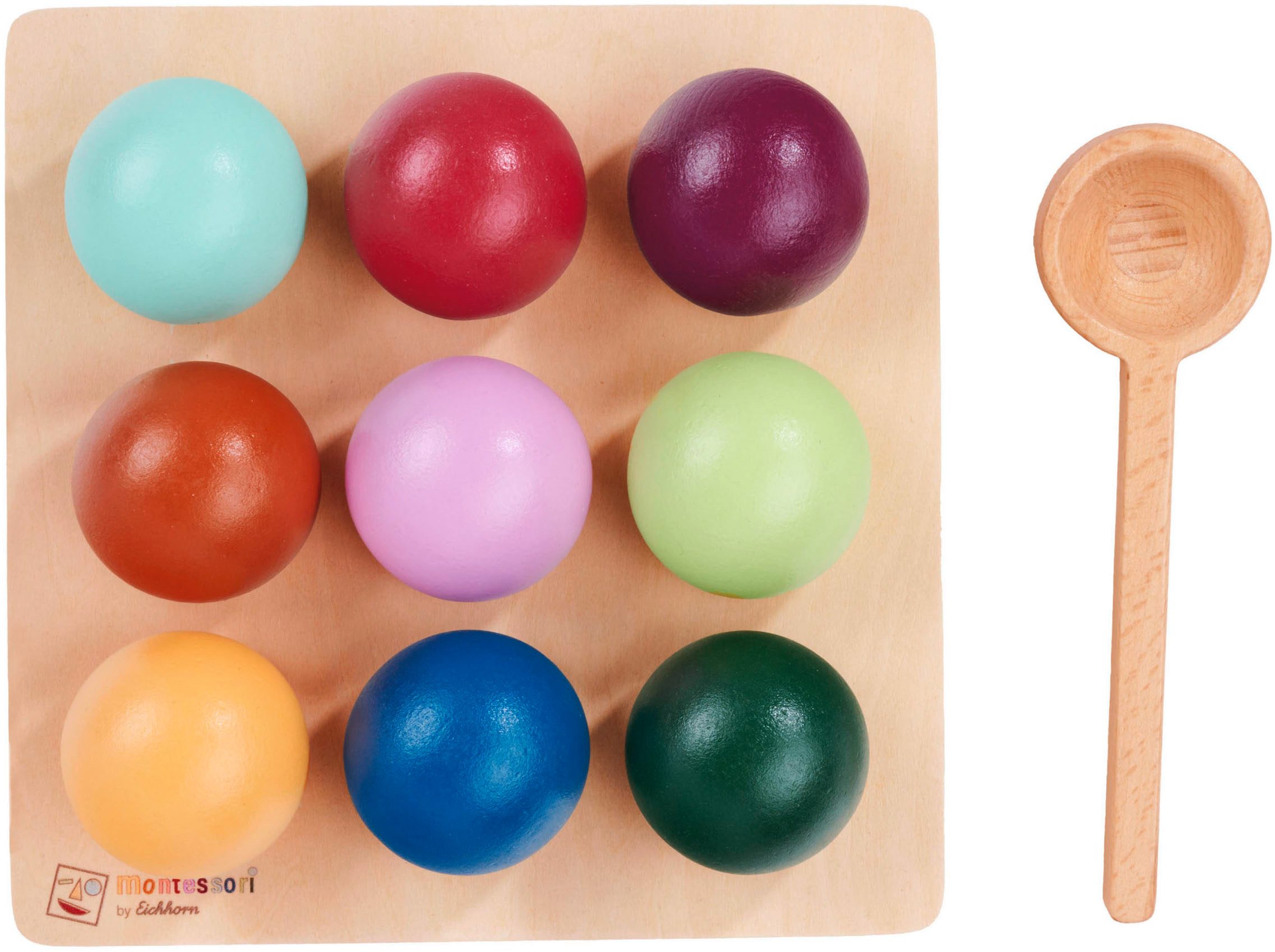 Eichhorn Steckspielzeug Montessori Sortierkugeln
