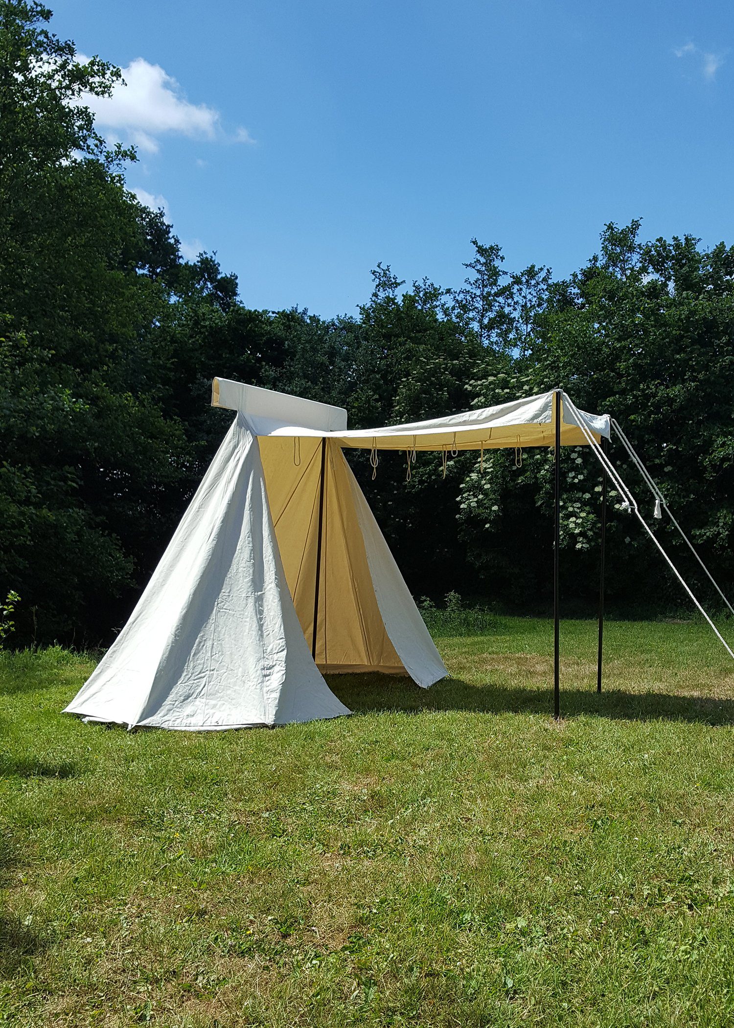 Battle Merchant Gruppenzelt Sächsisches Händlerzelt, 4 x 2,5 m, 425 gsm, naturfarben