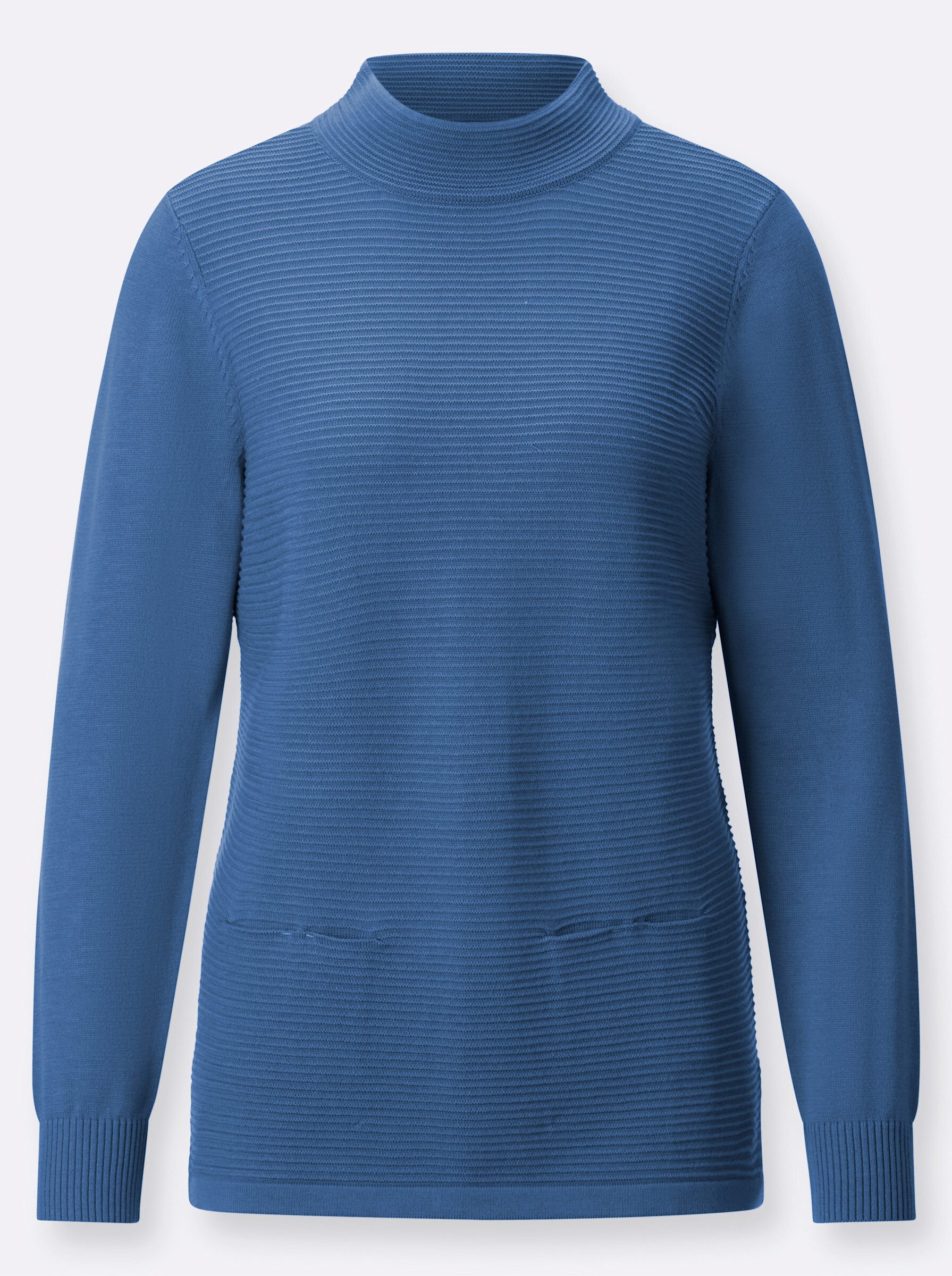 Witt Strickpullover Stehkragen-Pullover Langarm Struktur