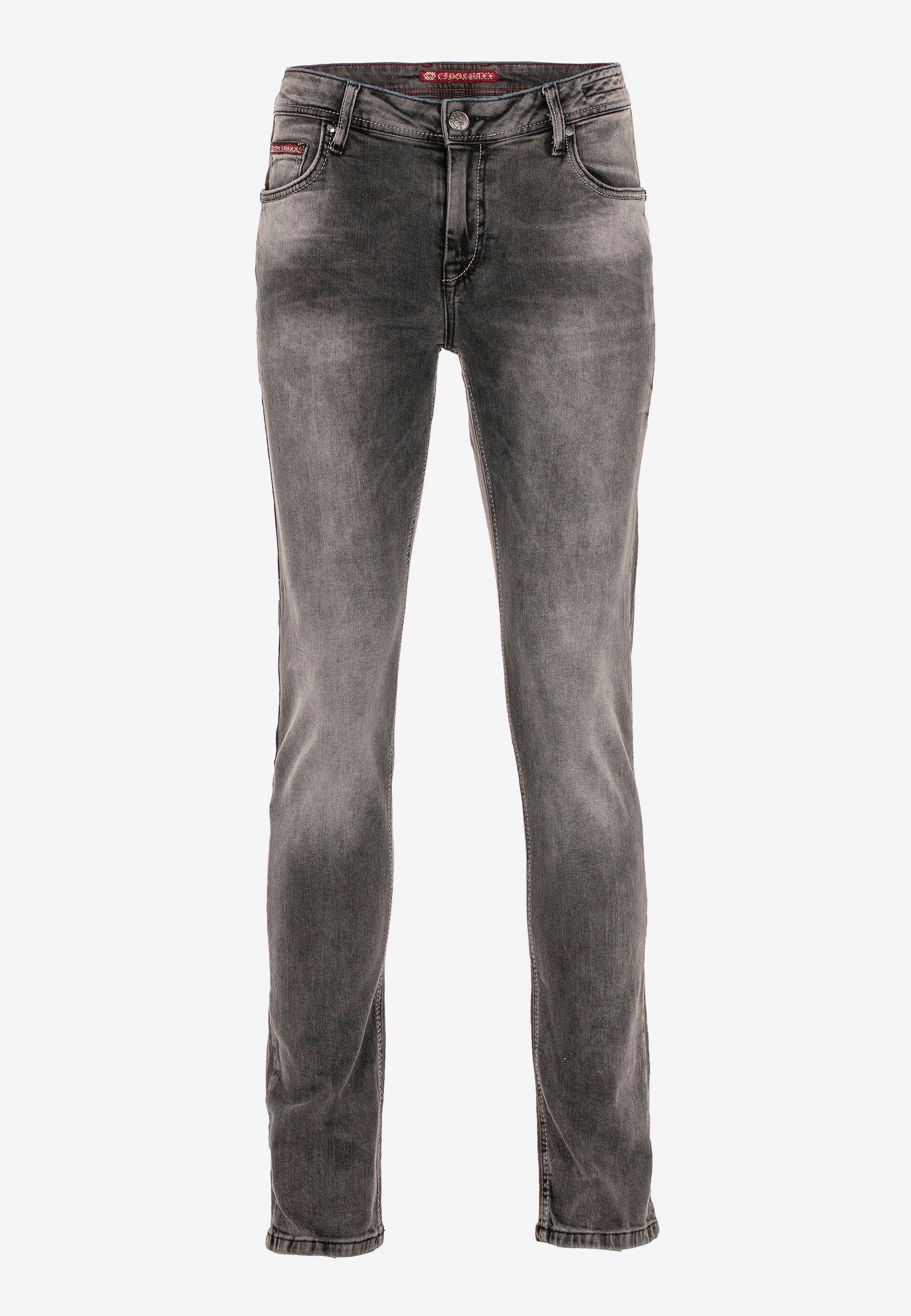 Cipo & Baxx Jeans Bequeme Fit schwarz Passform optimaler in Slim-Straight mit