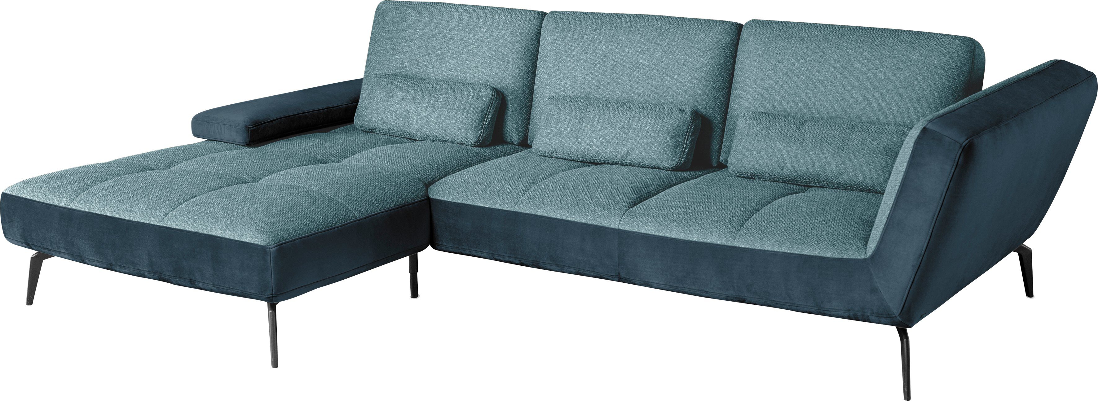 set one by und inklusive Ecksofa Nierenkissen Sitztiefenverstellung Musterring SO blau158/navy79 4300