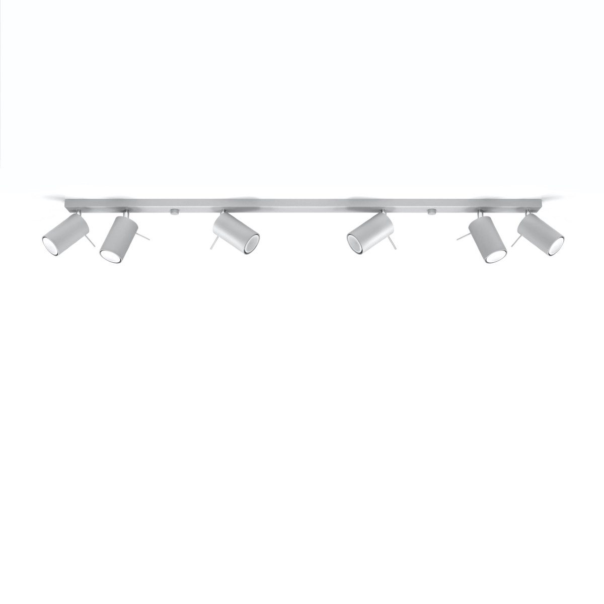 SOLLUX lighting Deckenleuchte Deckenleuchte Ring 6L Grau, Nicht enthalten