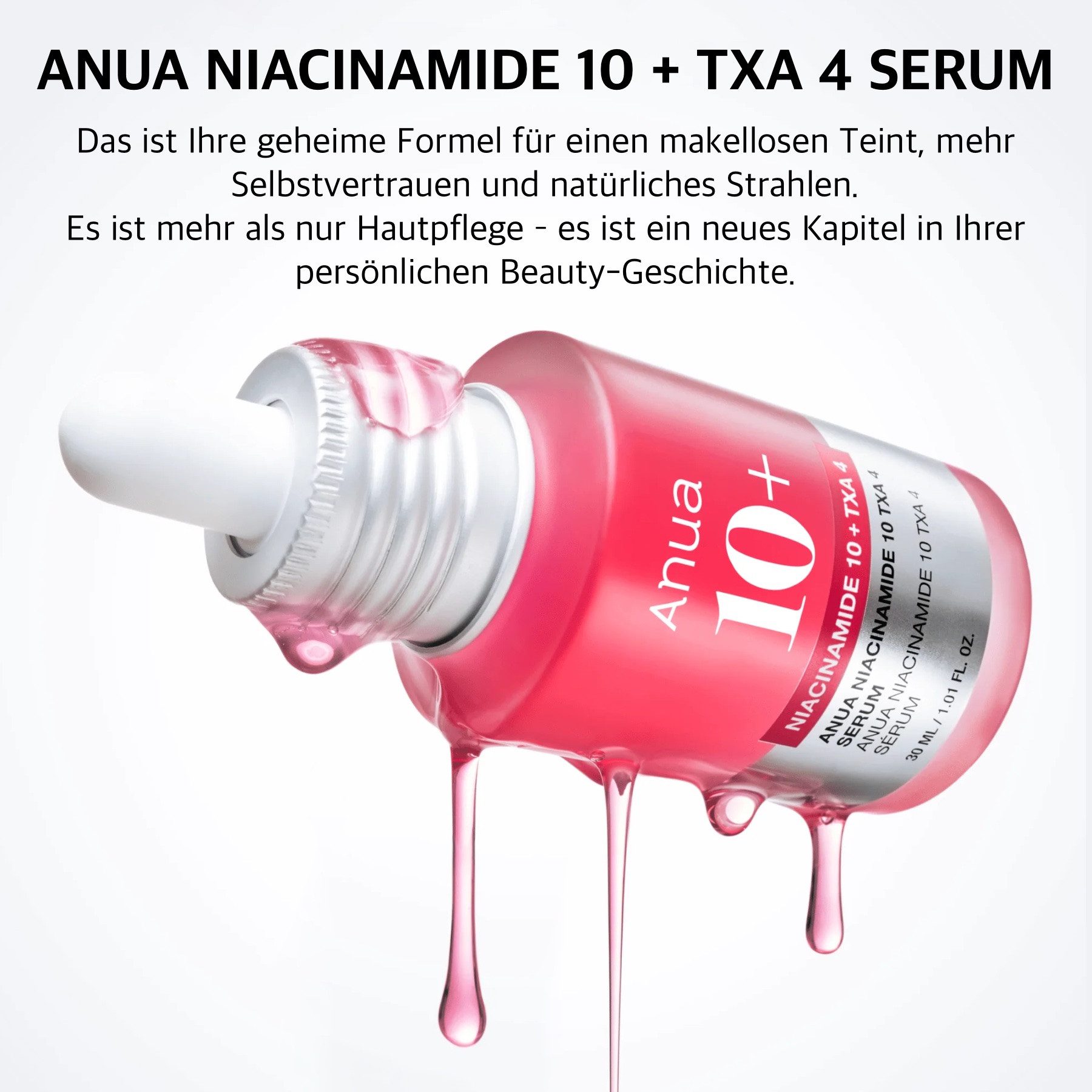 Anua Gesichtsserum Anua 10% Niacinamide TXA Hyaluronsäure Ceramide Gesichtspflege, 1-tlg., Hautpflege, Gesichtsserum, Anti-Falten, Anti-Aging