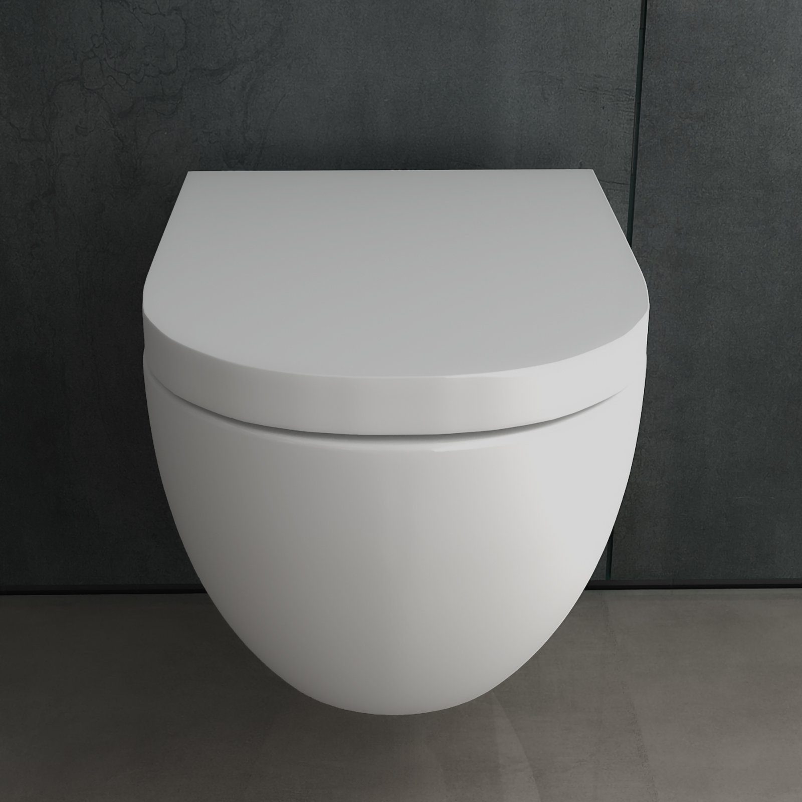 Alpenberger Dusch-WC Hänge WC Spülrandlos - Spülkasten WC Set - Bidet Toilette Schallschutz, wandhängend, Abgang waagerecht, Wand WC mit Bidet Funktion, Kloschüssel mit Geberit Spülkasten Vorwandelement