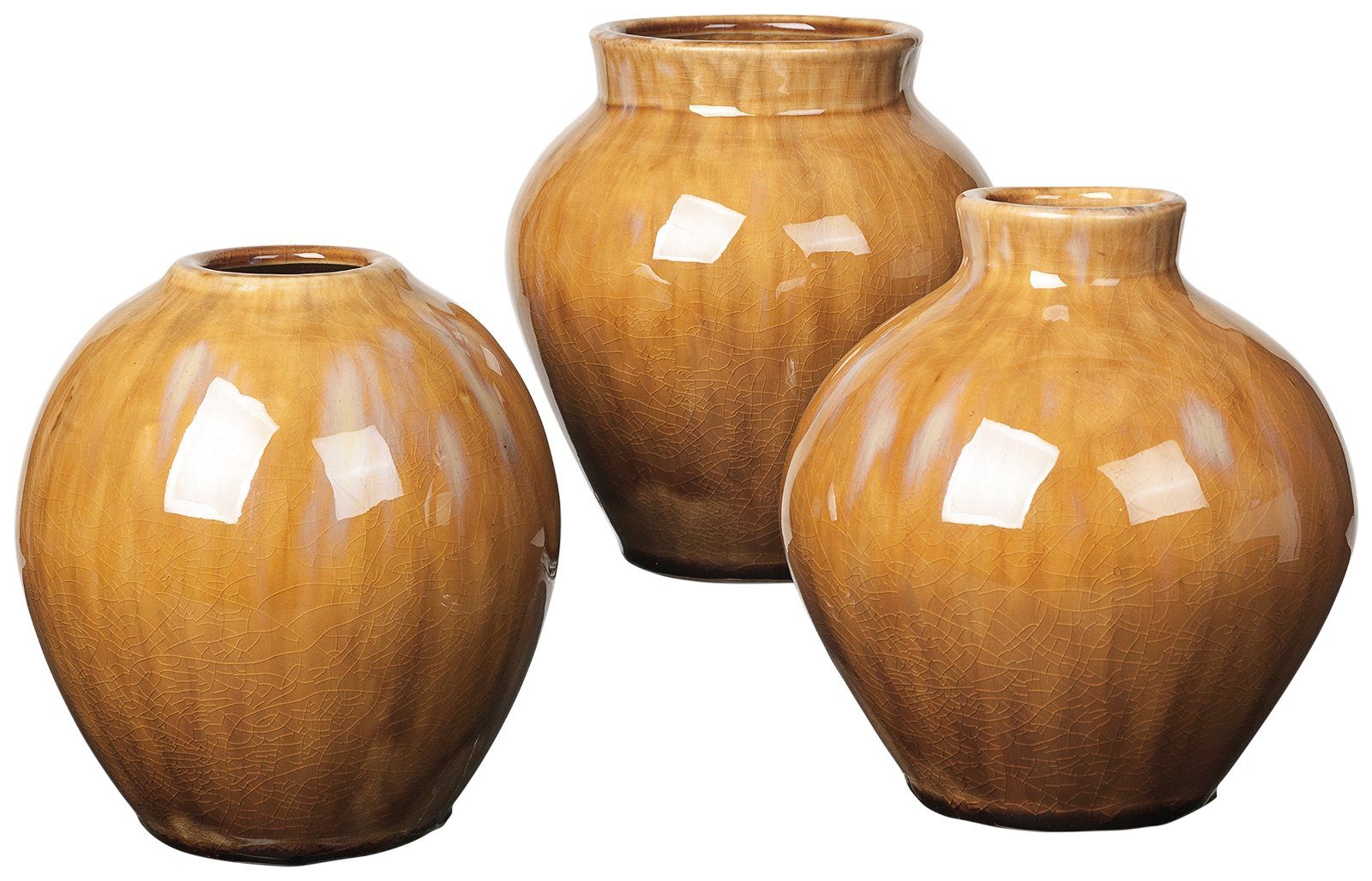 Broste Copenhagen Dekovase Ingrid Vase S Set 3tlg. Keramik Apple Cinnamon (Vasen), Ingrid Vase S
