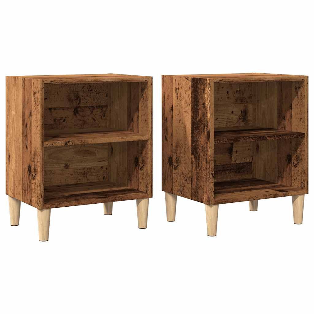 Nachttisch Nachttische 2 Stk. Altholz-Optik 40x30x50 cm Holzwerkstoff