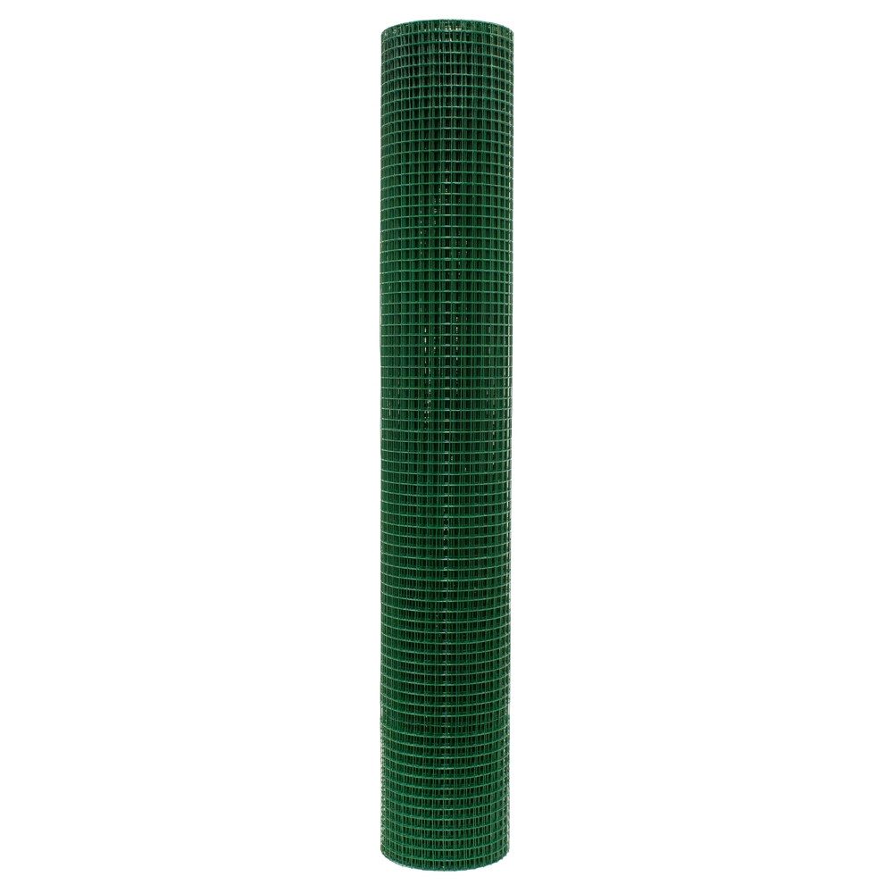 ECD Germany Volierendraht Drahtgitter Stahl verzinkt Maschendraht 4-Eck Drahtzaun Schweißgitter, (1-St), Grün Maschendrahtzaun 1x10 m Maschengröße 19x19mm Drahtstärke 0,75 mm