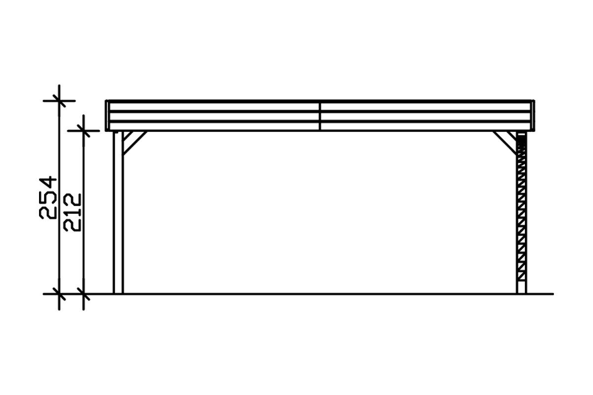 Skanholz Doppelcarport Friesland Einfahrtshöhe BxT: 7, 557x555 cm cm, 221 Set