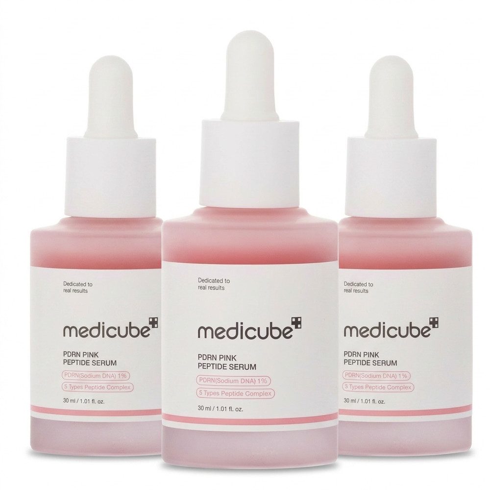 Medicube Gesichtsserum Medicube PDRN Pink Peptide Serum 3er Set, Vorteilspack mit drei Gesichtsseren