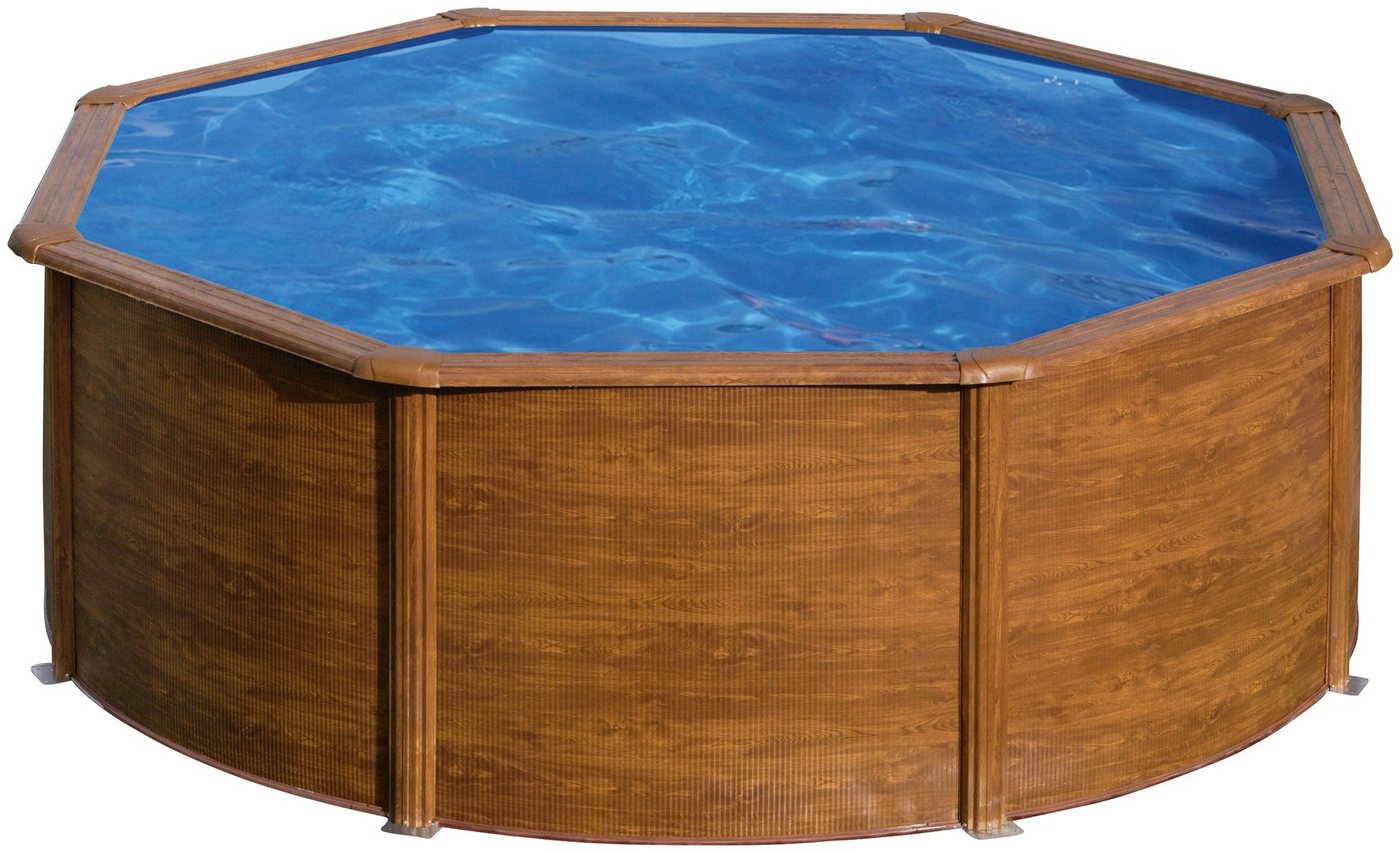 Thumbnail - my POOL BWT Rundpool (Set, 5-tlg), in moderner Holzoptik, Höhe 120 cm, verschiedene Größen