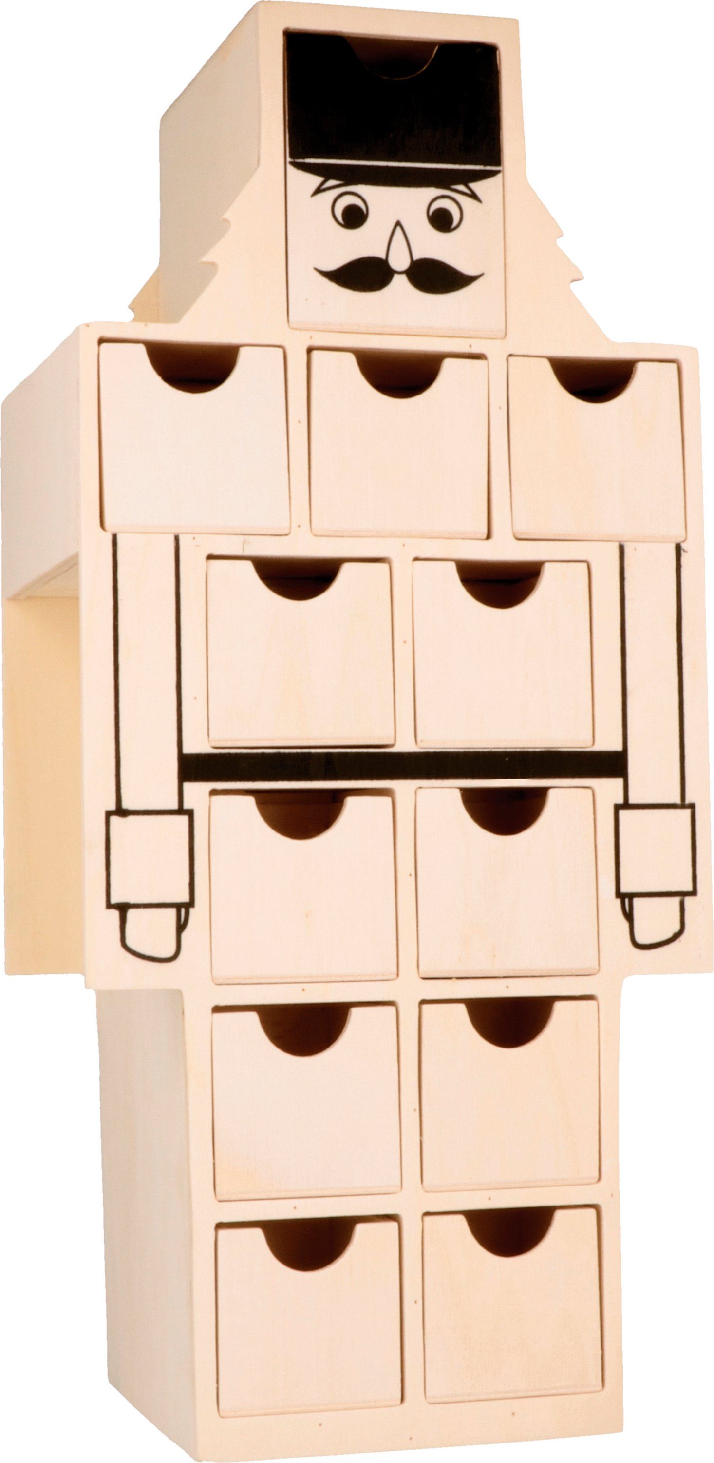 Artemio Kalender zum Selbstbasteln Nussknacker, 17 cm x 37,8 cm x 12,5 cm