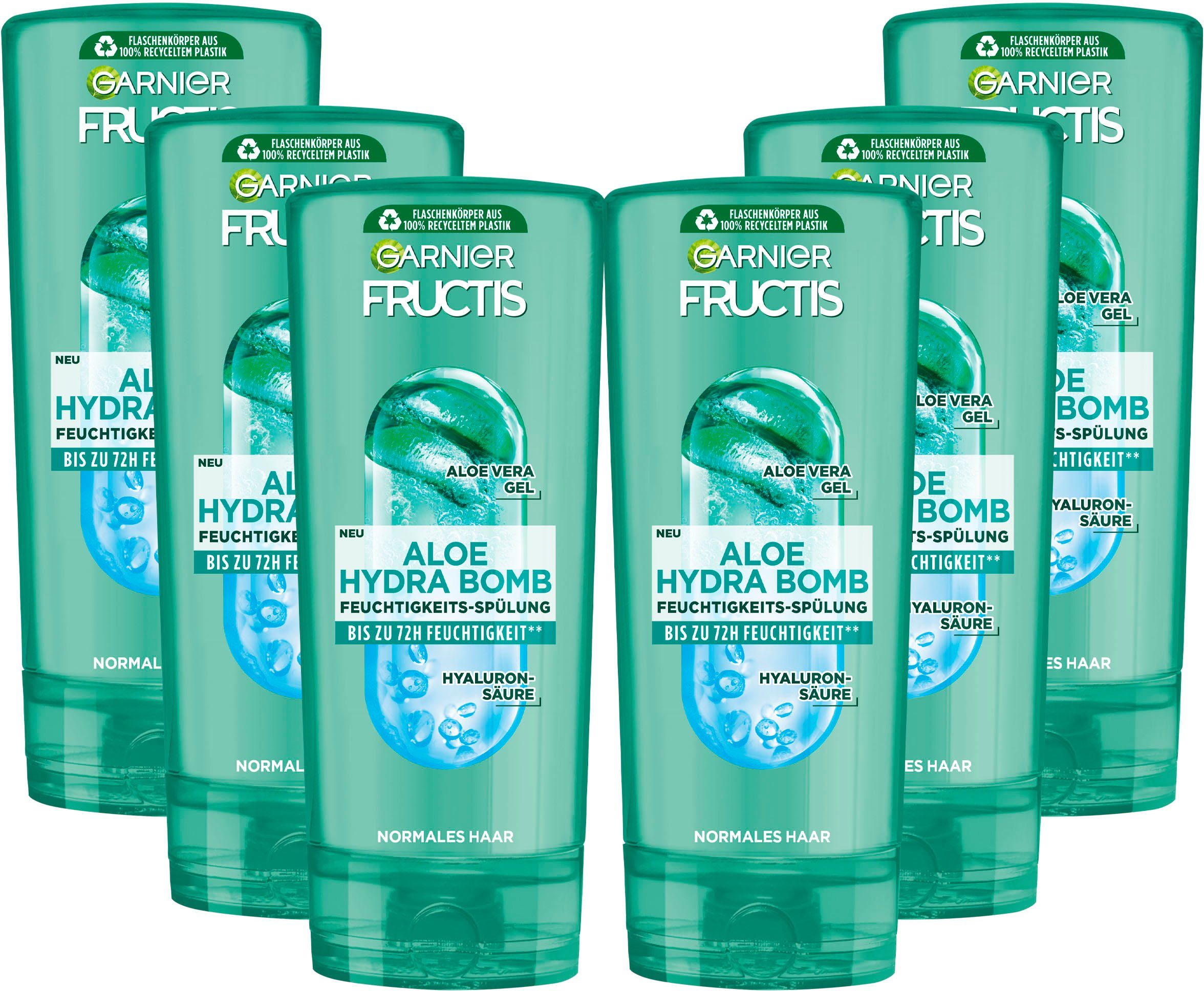 GARNIER Haarspülung Garnier Fructis Aloe Spülung, 6-tlg. Bomb Set, Hydra