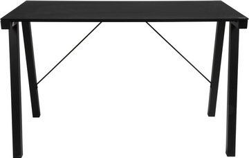 ACTONA GROUP Schreibtisch Tim, schönes Metallgestell mit edler Glastischplatte, Breite 125 cm