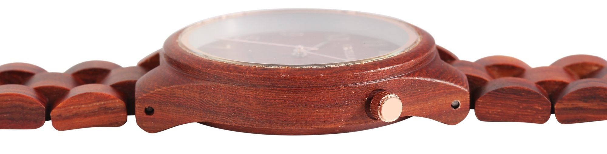 EXCELLANC Quarzuhr 1800236 Excellanc Damen Holzarmbanduhr mit Edelstahlfalt günstig online kaufen