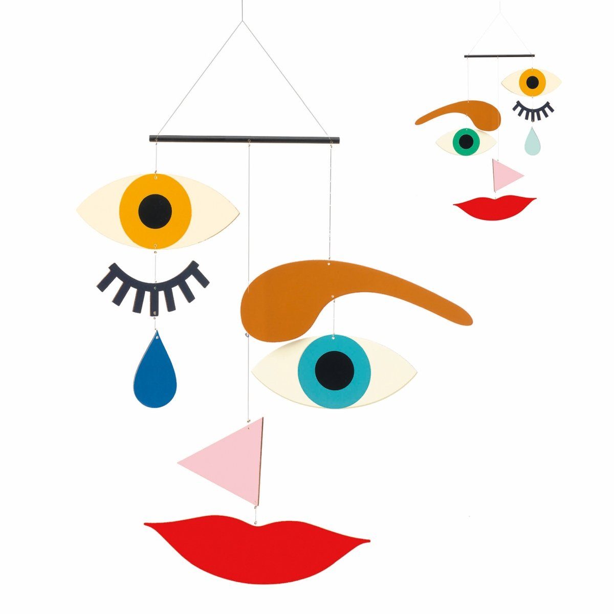 DJECO Mobile Holzmobile mit mehrfarbigen Formen