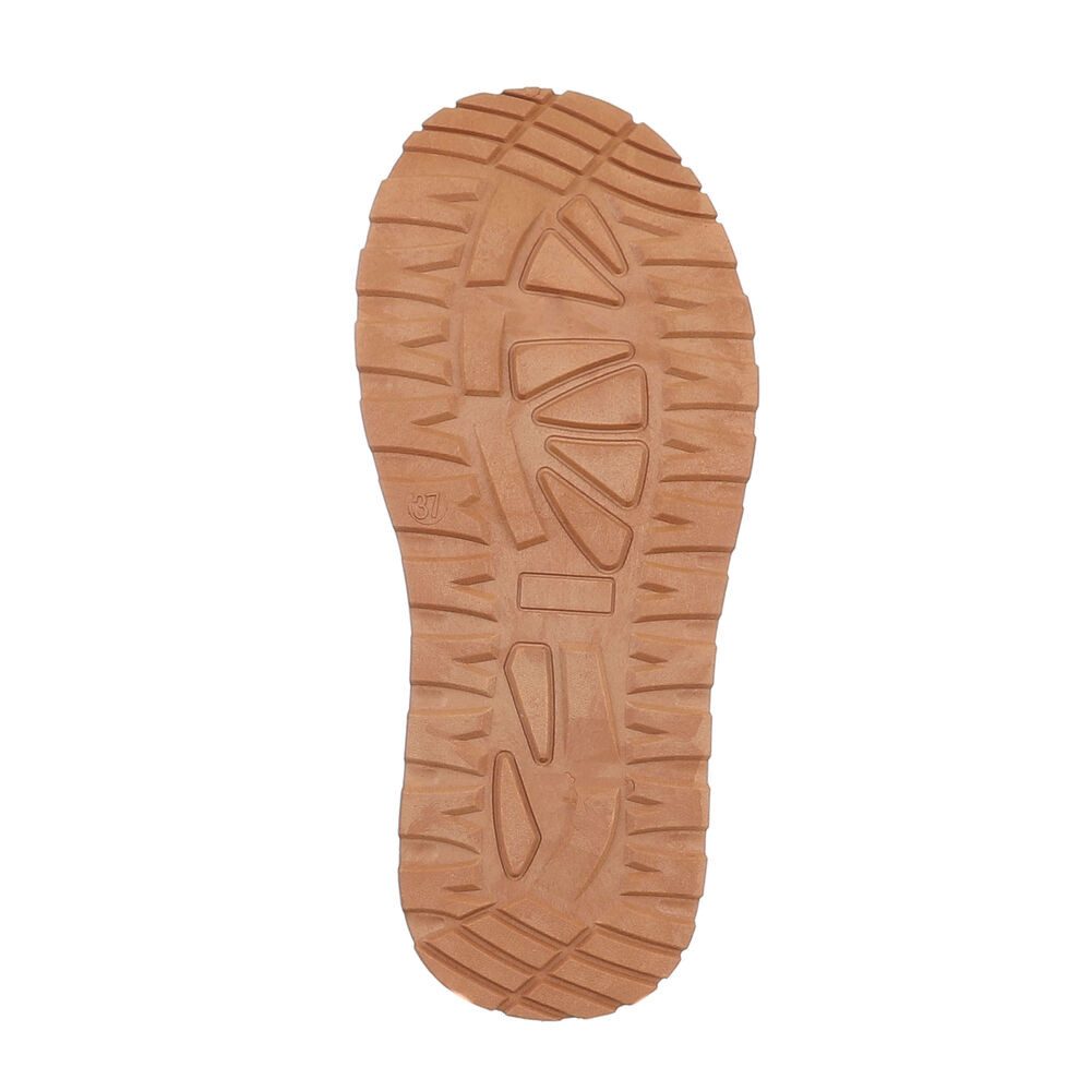 Ital-Design Die bequemen Plateau-Slipper Hausschuh (87475115) Flach Stiefeletten in Camel