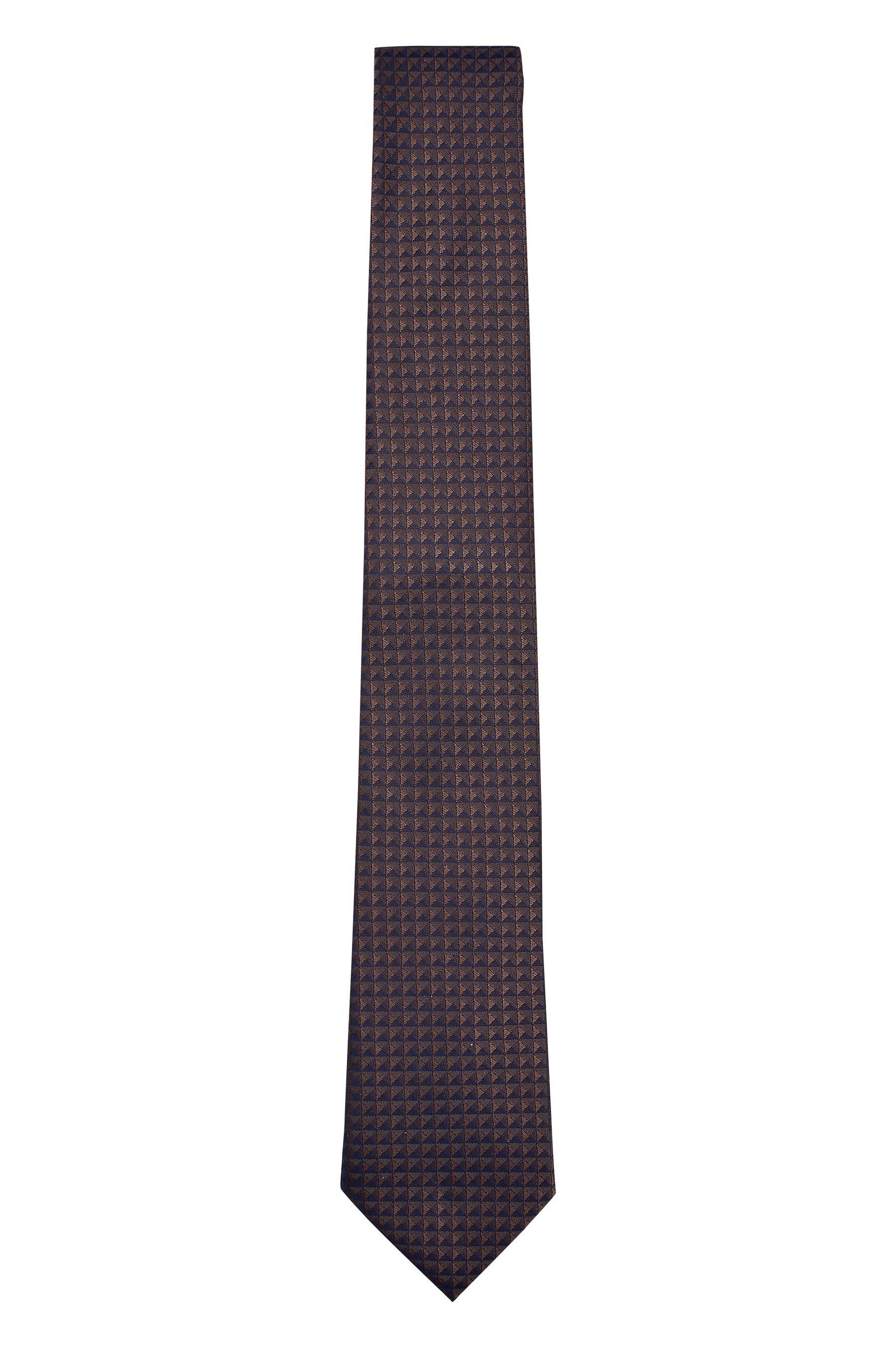 Krawatte Brown Krawatte (1-St) Next Strukturierte