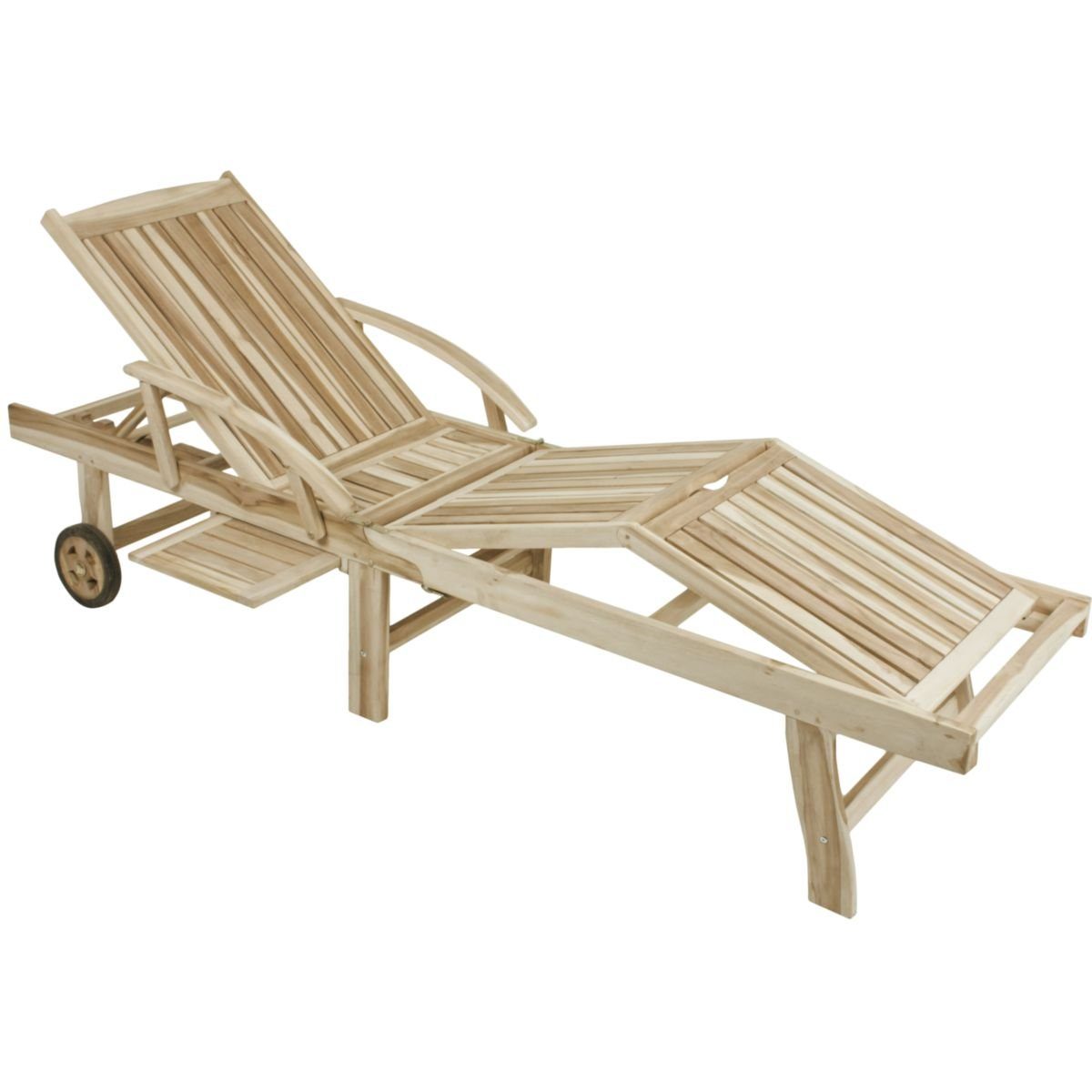 Harms Import Gartenliege Sonnenliege aus Teak Holz JAVA, klappbar