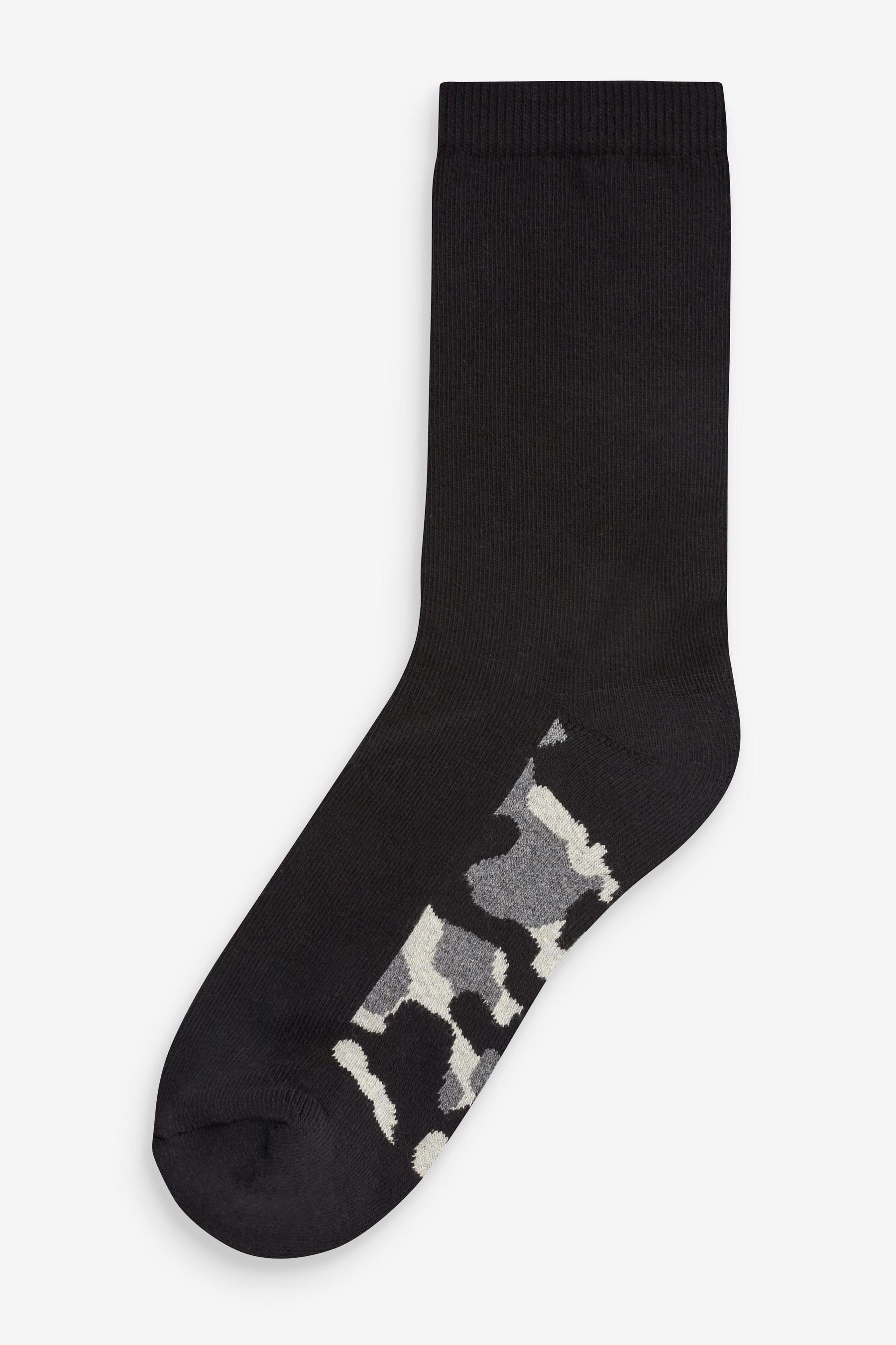 Next Black Camouflage Footbed Kurzsocken Cushioned (1-Paar)