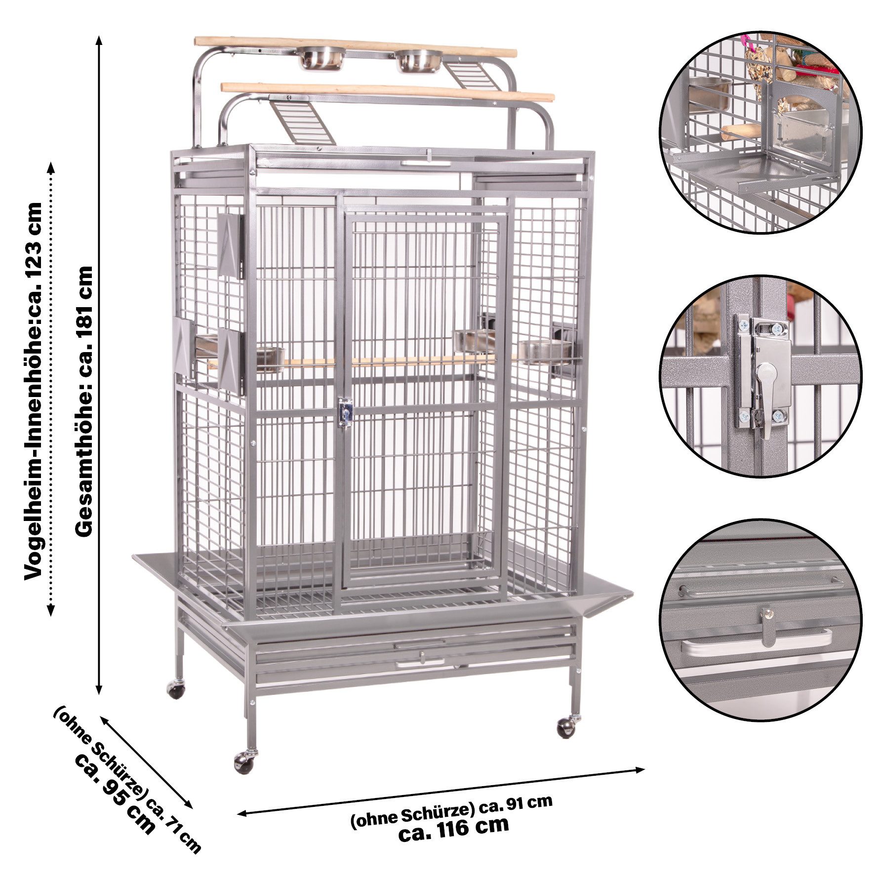 Montana Cages Vogelkäfig Vogelvoliere Papageienkäfig Hacienda günstig online kaufen