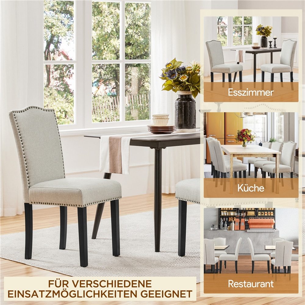Yaheetech Esszimmerstuhl 2er Set Küchenstühle, Vielseitiger günstig online kaufen