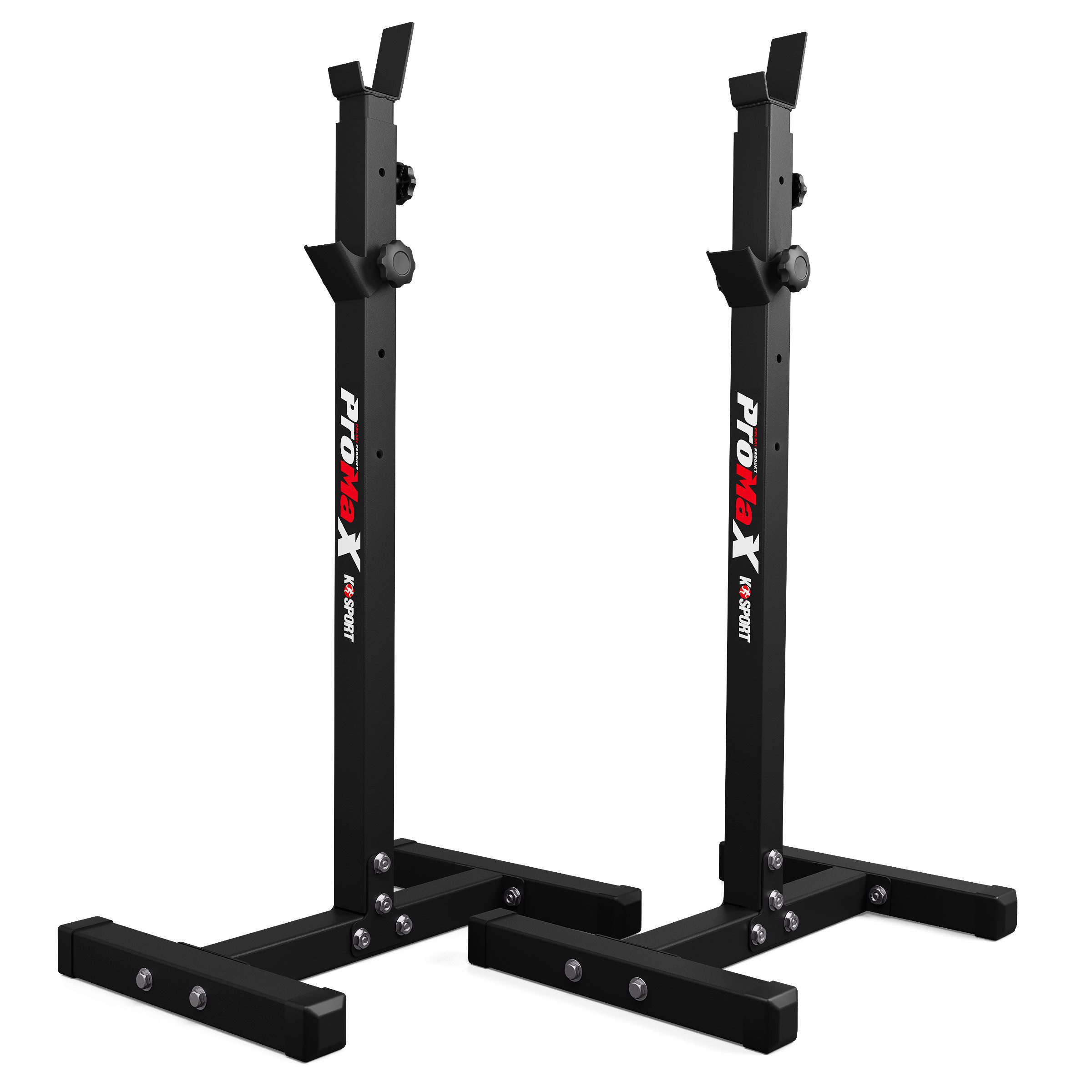 K-SPORT Langhantelstange Langhantelablage I bis 180kg verstärkt zum effektiven Muskeltraining, (Squat-Rack für Langhanteltraining I Kniebeugenständer, Professionelle Fitnessgeräte für Zuhause), Made in EU!