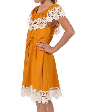 KMISSO Sommerkleid »Mädchen Kleid Schulterfrei mit Spitze« (1-tlg) bequem zu tragen