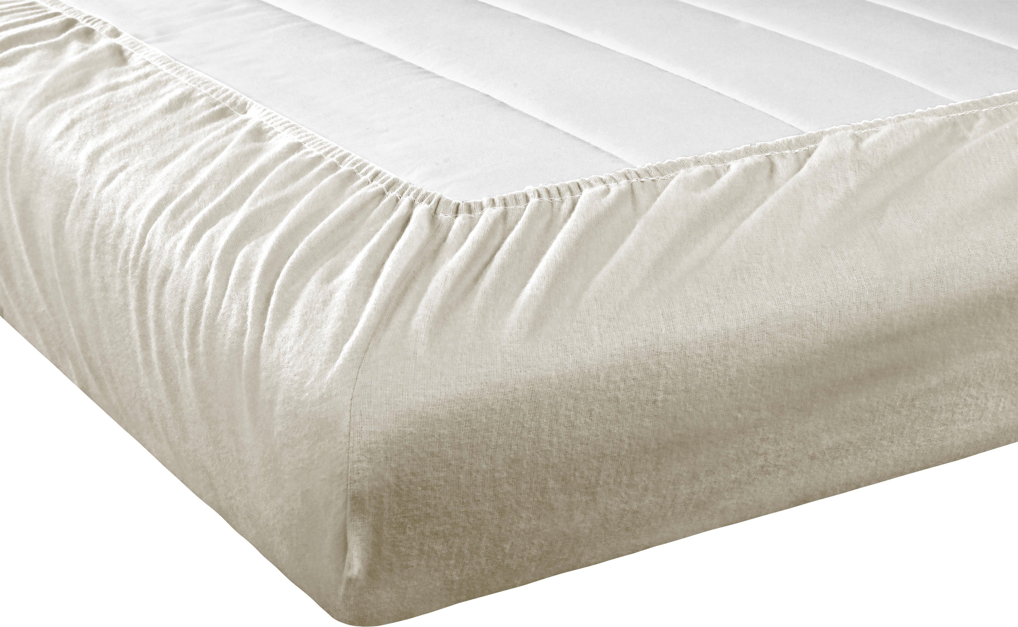 SETEX Spannbettlaken Feinbiber in Gr. 70x140, 90x200, 140x200 oder 180x200 cm, Feinbiber, Gummizug: rundum, (1 Stück), für Matratzen bis 23 cm Höhe, Winter, Bet – Bild 4 von 5