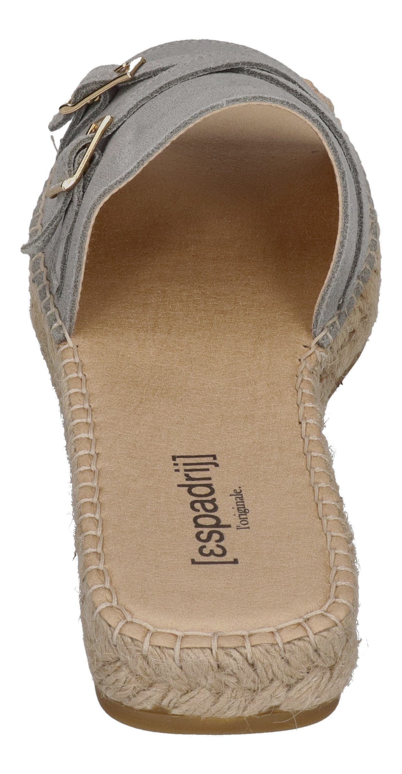 espadrij l´originale CARRE BUCKLE Pantolette Gris – Bild 5 von 5