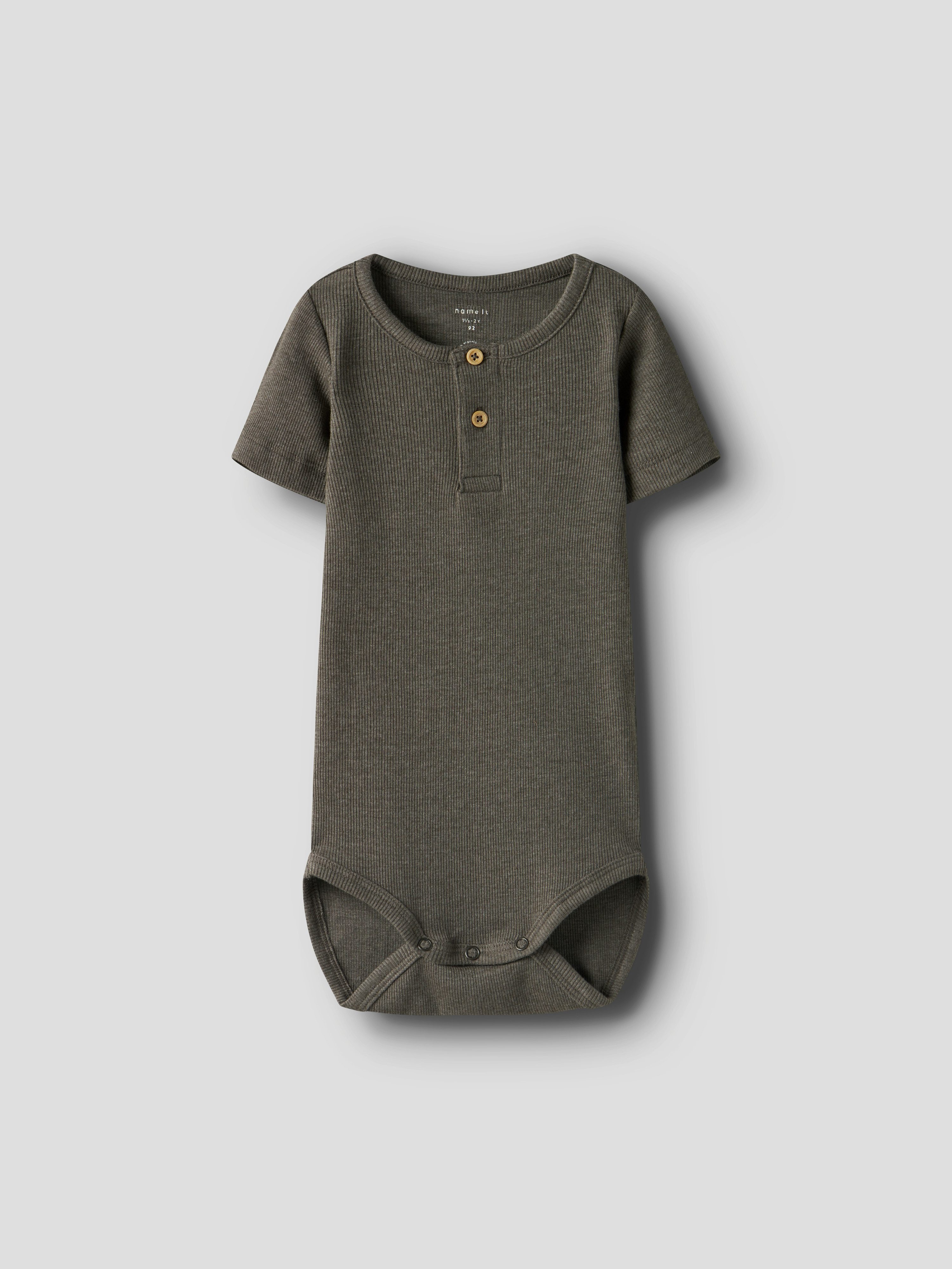 Name It Kurzarmbody NBMKAB SS BODY NOOS Baumwollmischung, Kurzarm, Knopf-Details