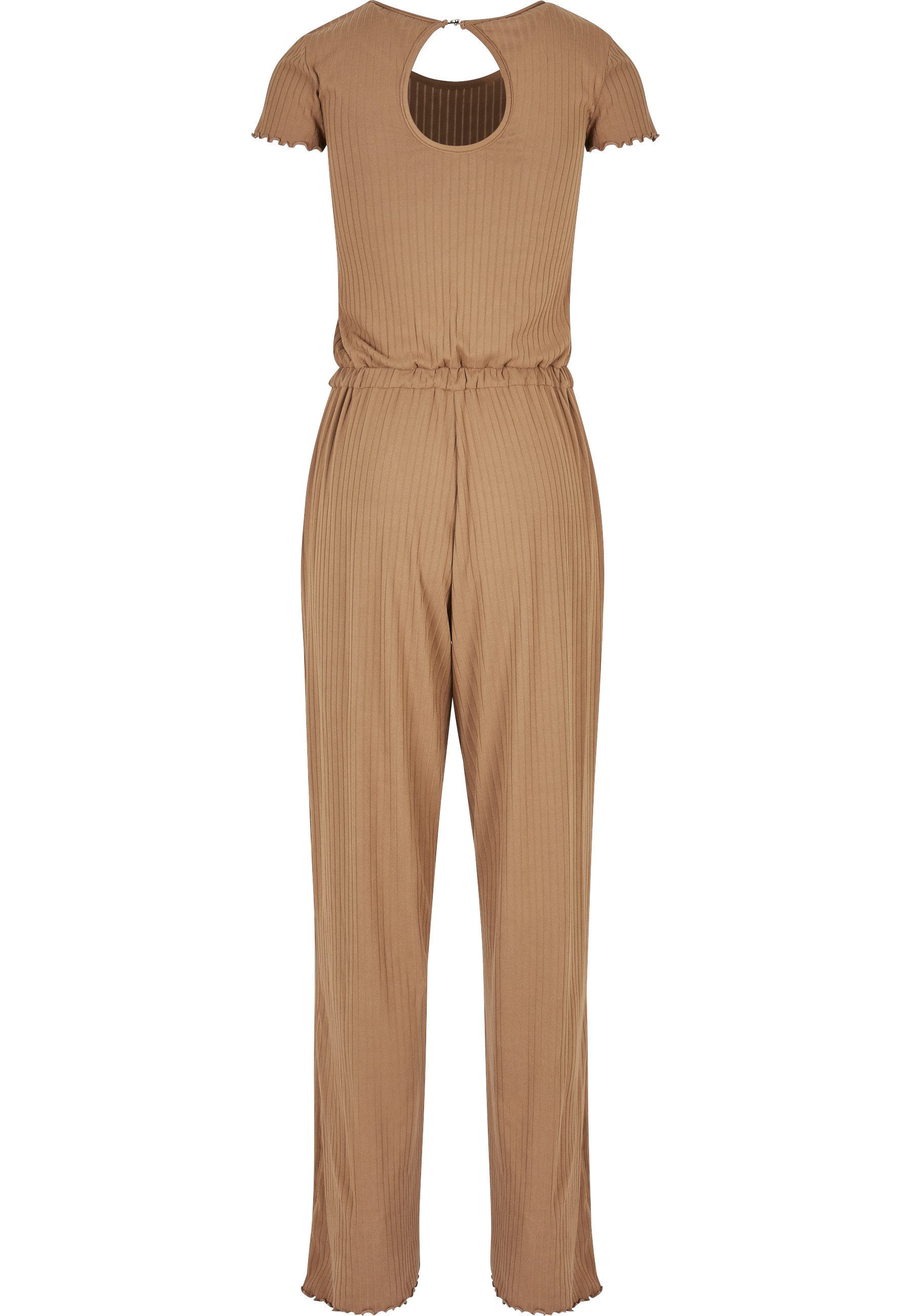 URBAN CLASSICS Jumpsuit Urban Classics Damen Ladies Rib Wid Leg Jumpsuit (1 günstig online kaufen