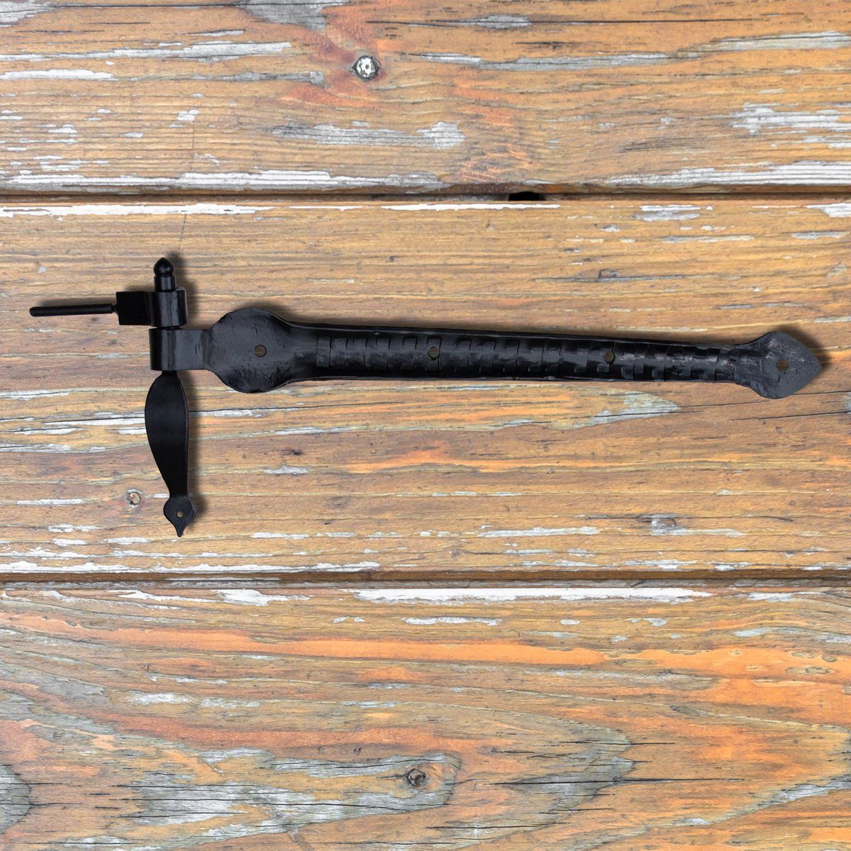 Torbeschlag Ladenband,Torband mit Kloben, Eisen, schwarz, H21,0xB50,0