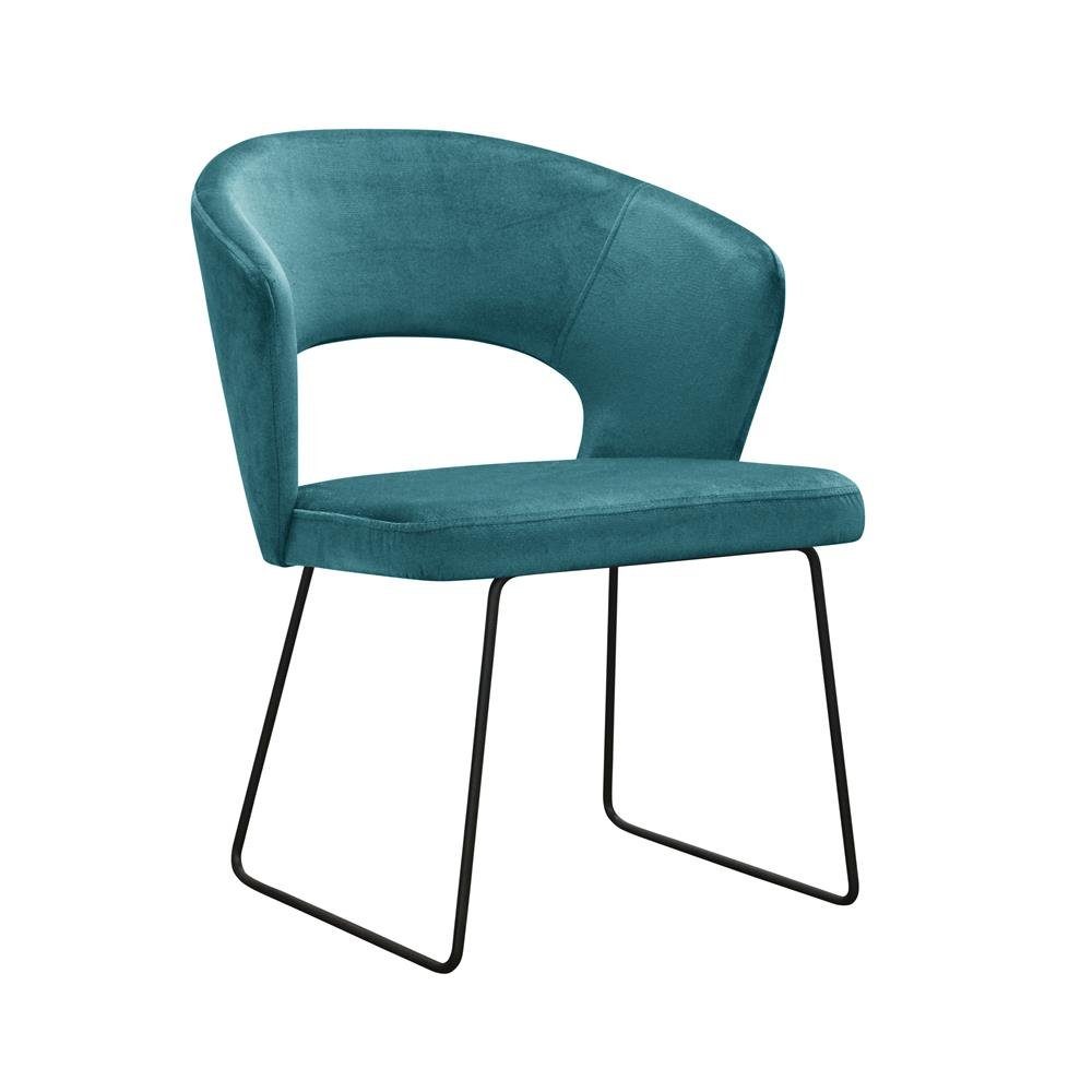 JVmoebel Stuhl, Moderne Lehnstühle Gruppe 8 Stuhl Set Grüne Polster Armlehne Design Garnitur Türkis