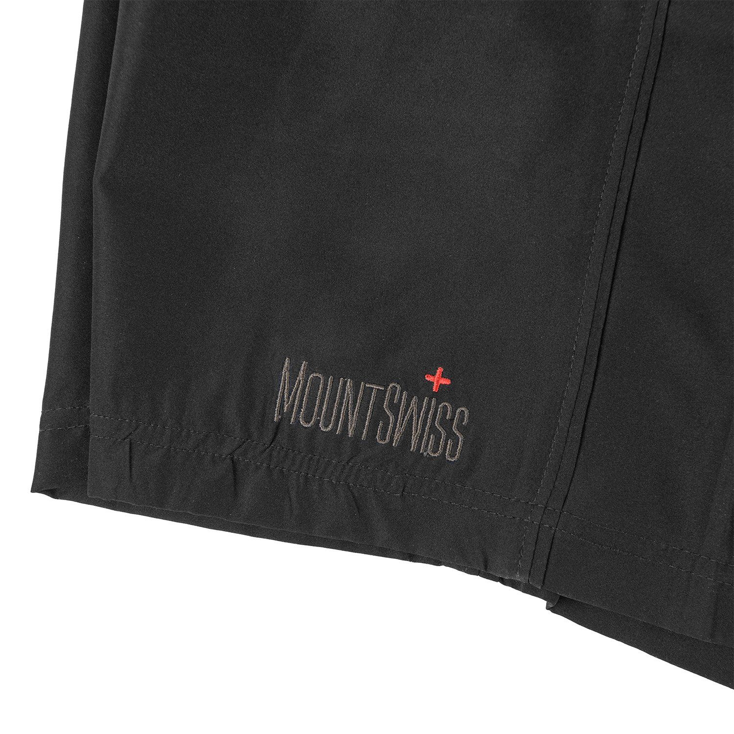 leichte schwarz Freizeithose Kurze Herren Swiss Mount Shorts Swiss (1-tlg) Mount